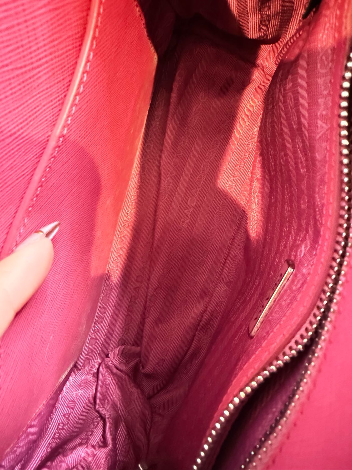 Prada Saffiano Mini Galleria Crossbody Pink Guitar Strap