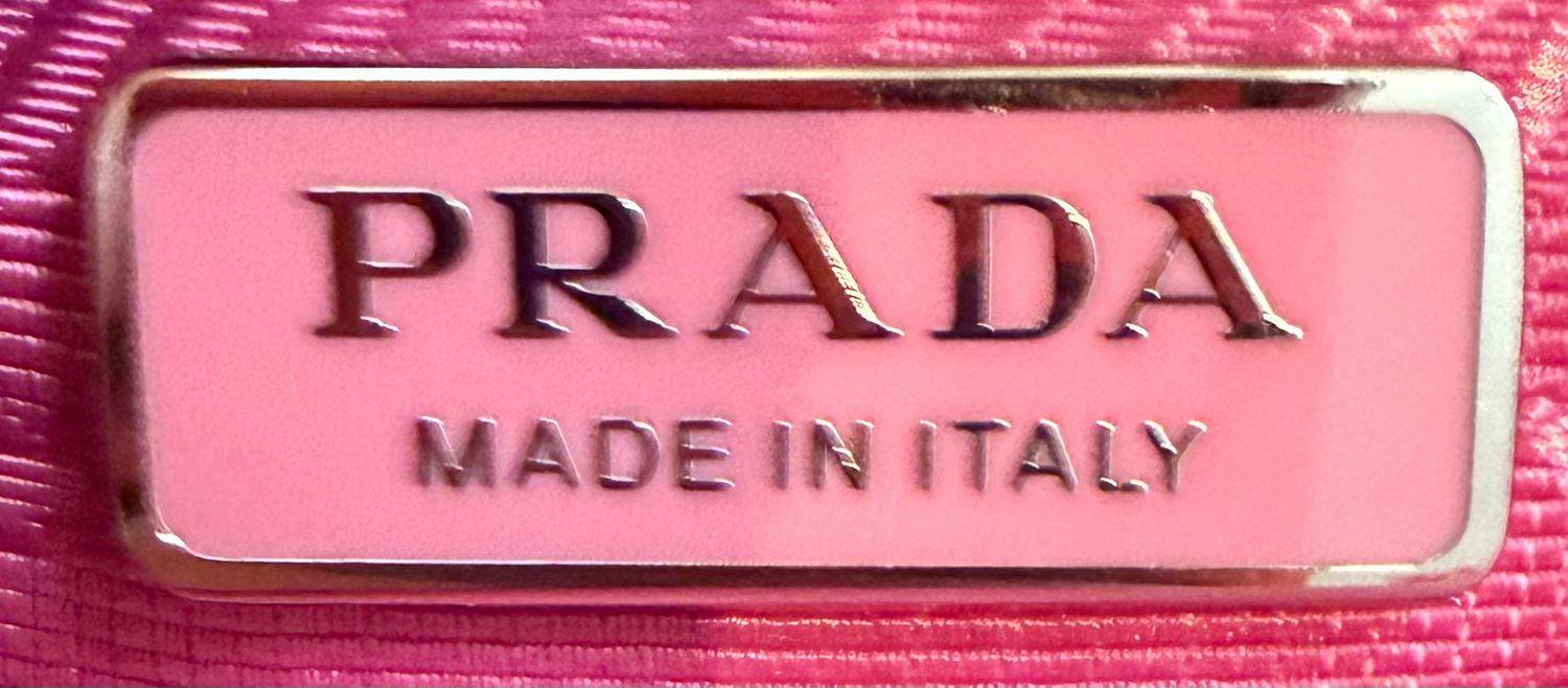 Prada Saffiano Mini Galleria Crossbody Pink Guitar Strap