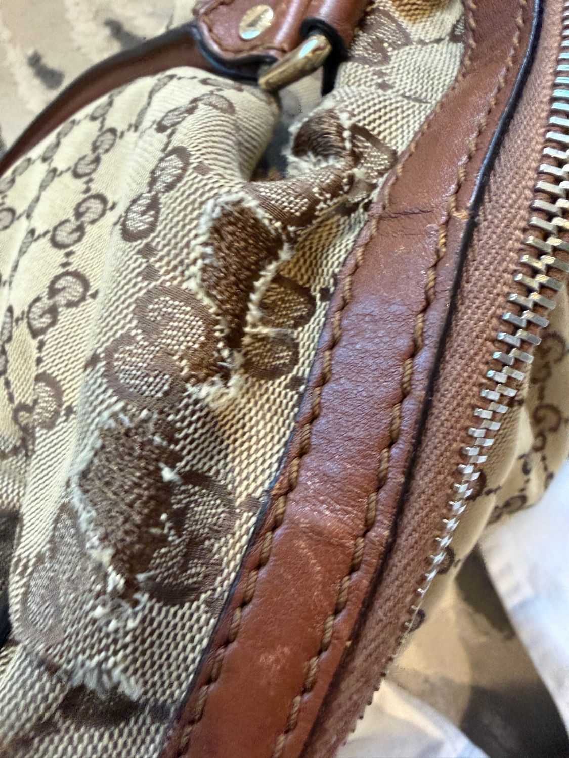 Gucci Sukey Canvas Crossbody Top Handle 