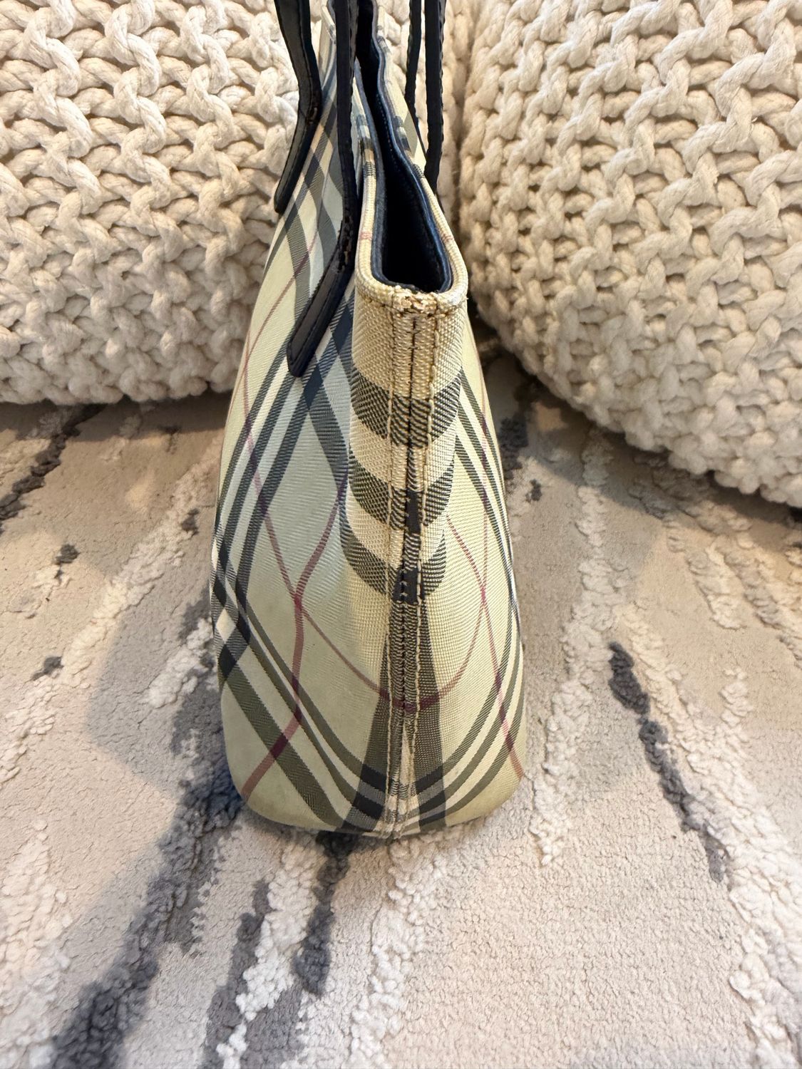 Burberry Nova Check Top Handle Handbag