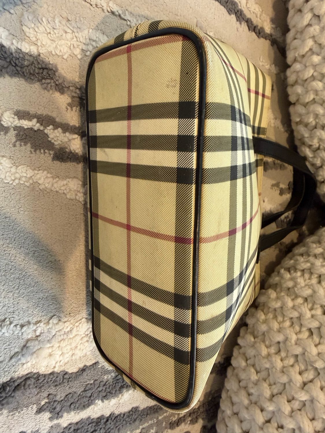 Burberry Nova Check Top Handle Handbag