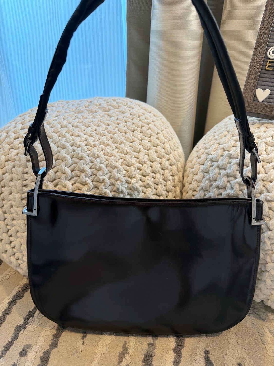 Gucci Vintage Hobo Shoulder Bag Dark Brown Leather