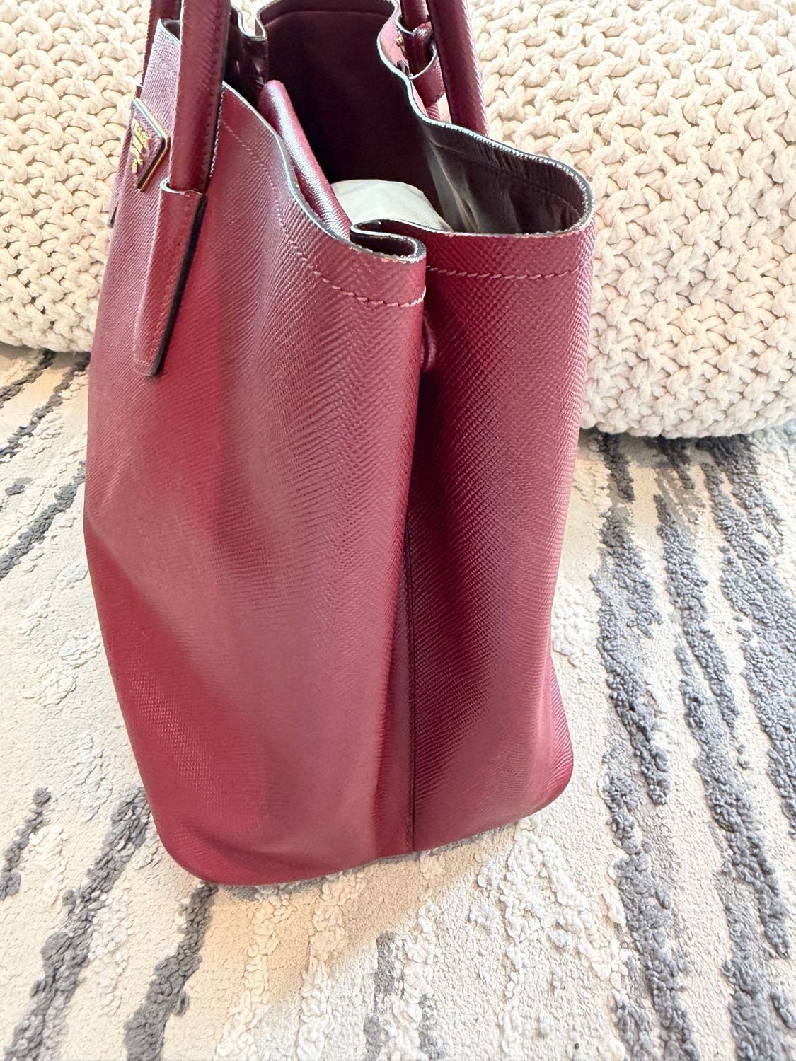 Prada Saffiano Cuir Double Tote 