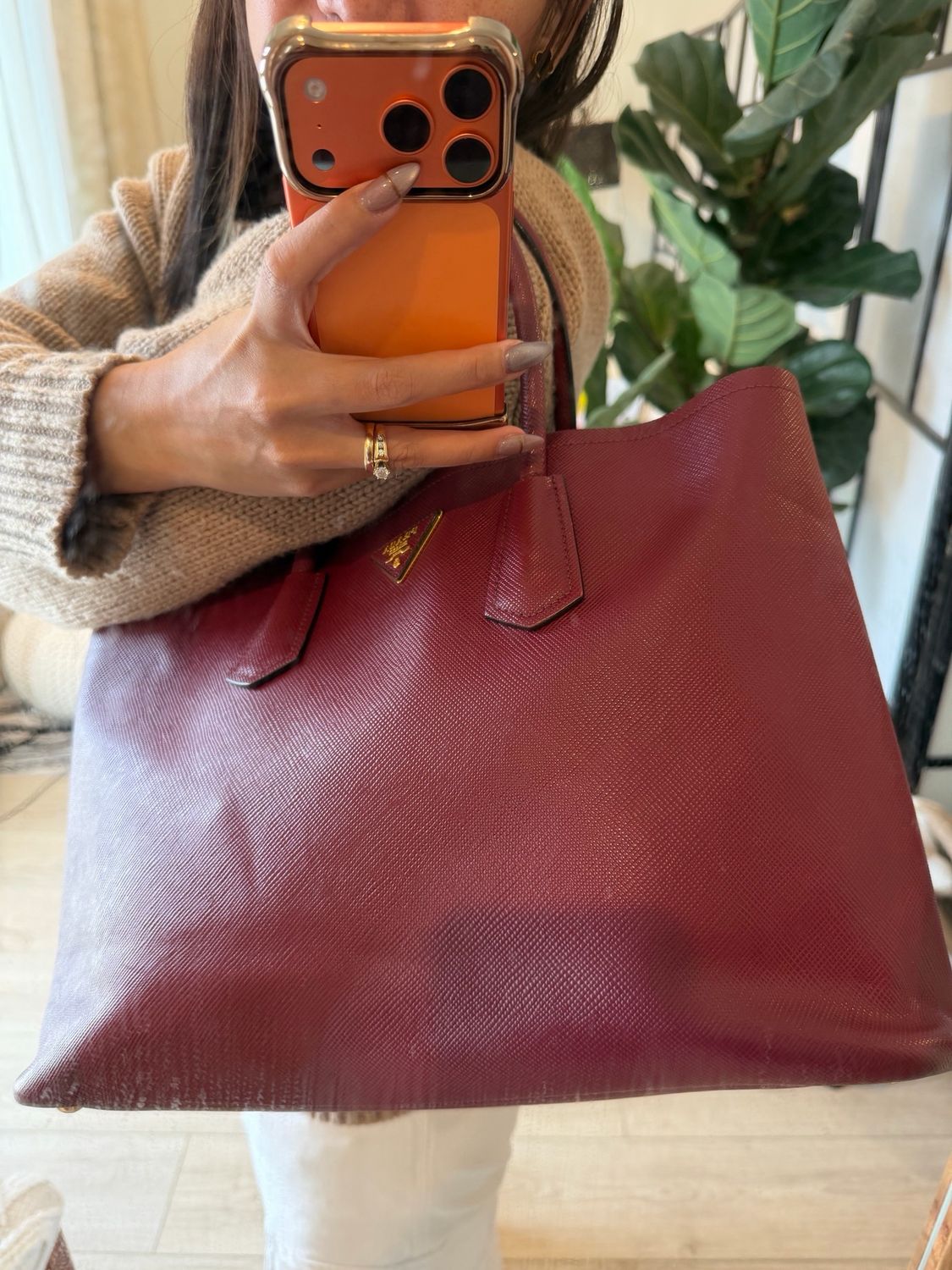 Prada Saffiano Cuir Double Tote 