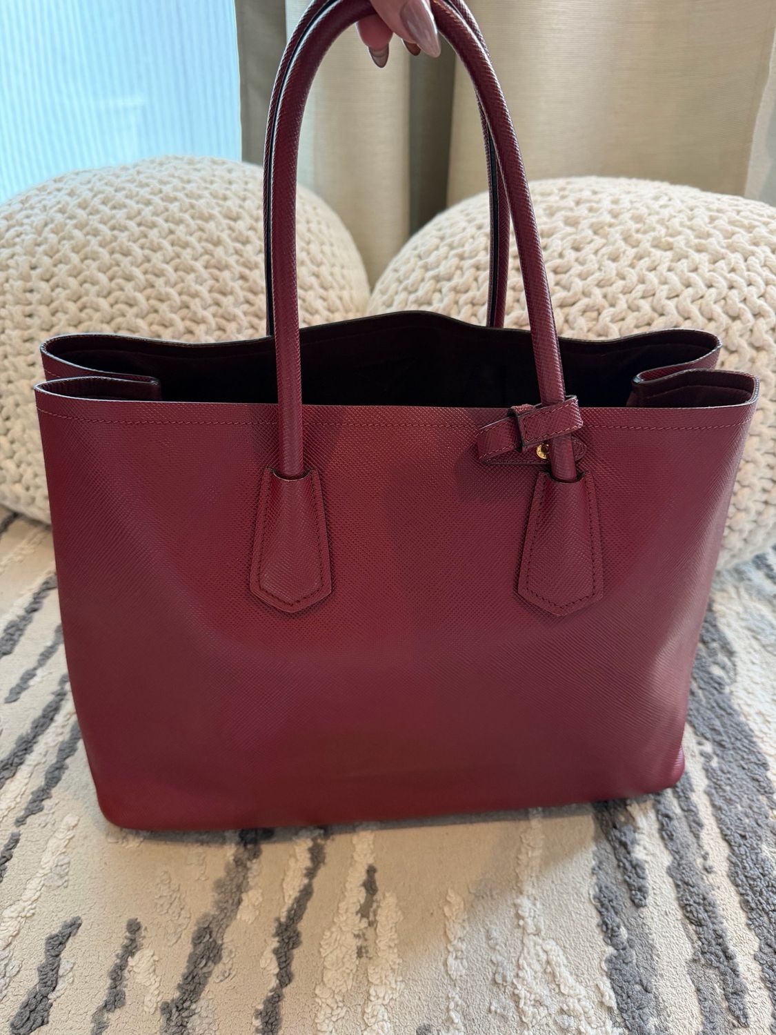Prada Saffiano Cuir Double Tote 
