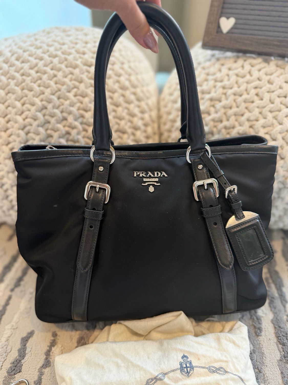 Prada Nylom Tessuto Crossbody Messenger Black