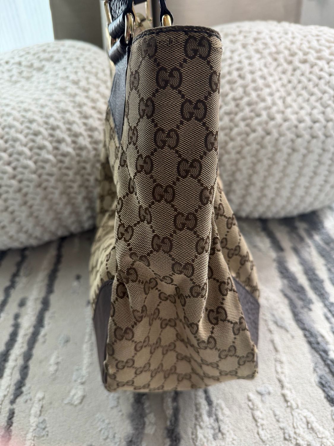 Gucci Monogram Canvas Tote Charlotte Big G