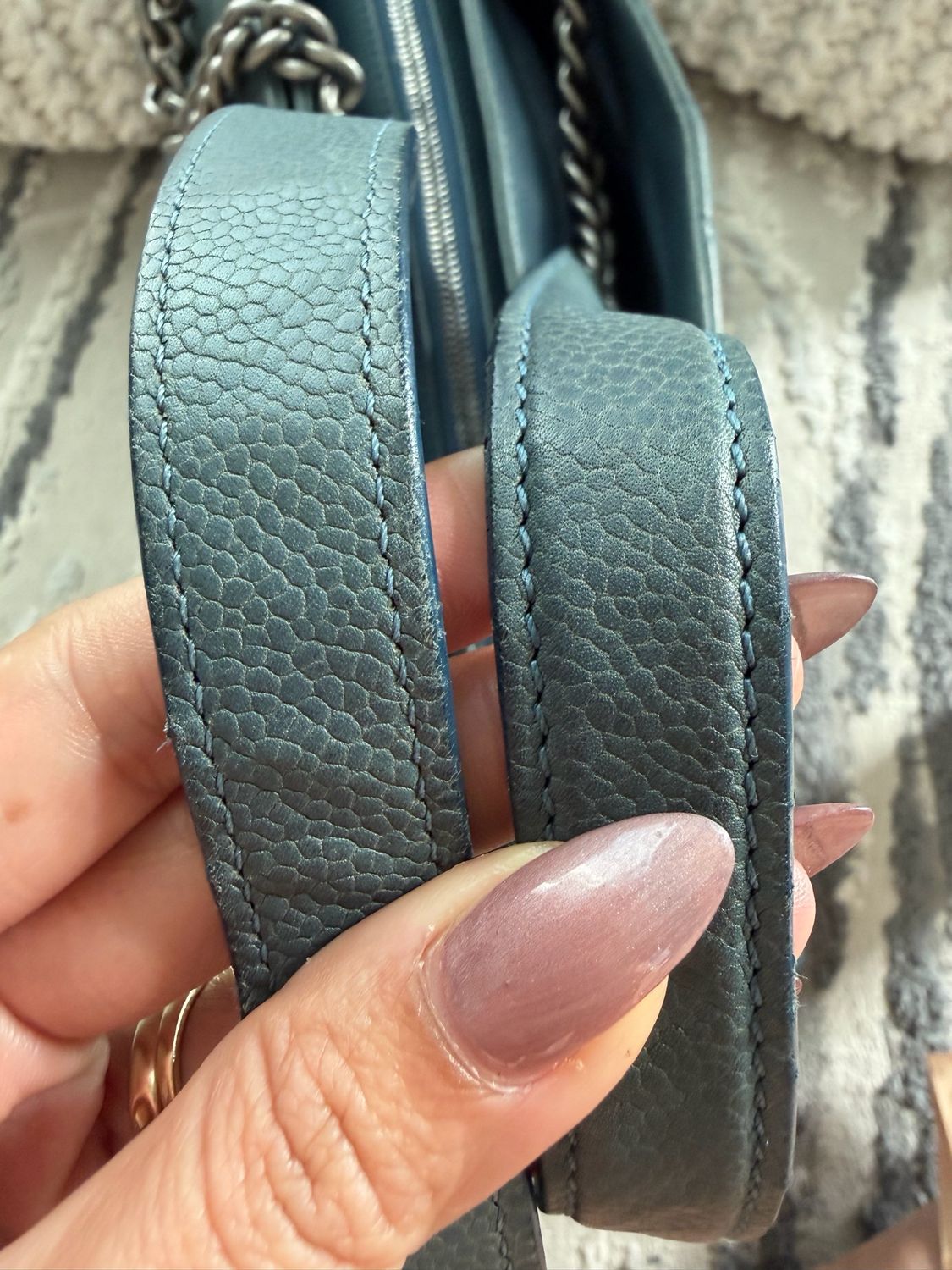 Chanel Caviar Shopper Tote Medium Rock in Rome