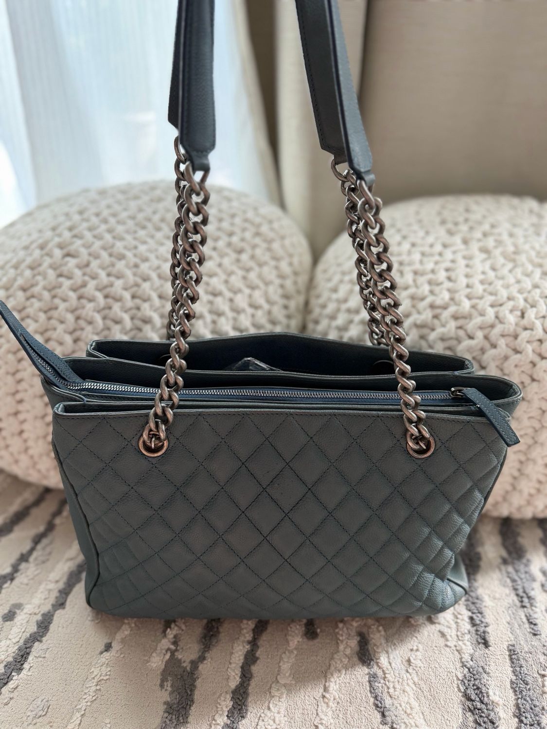 Chanel Caviar Shopper Tote Medium Rock in Rome