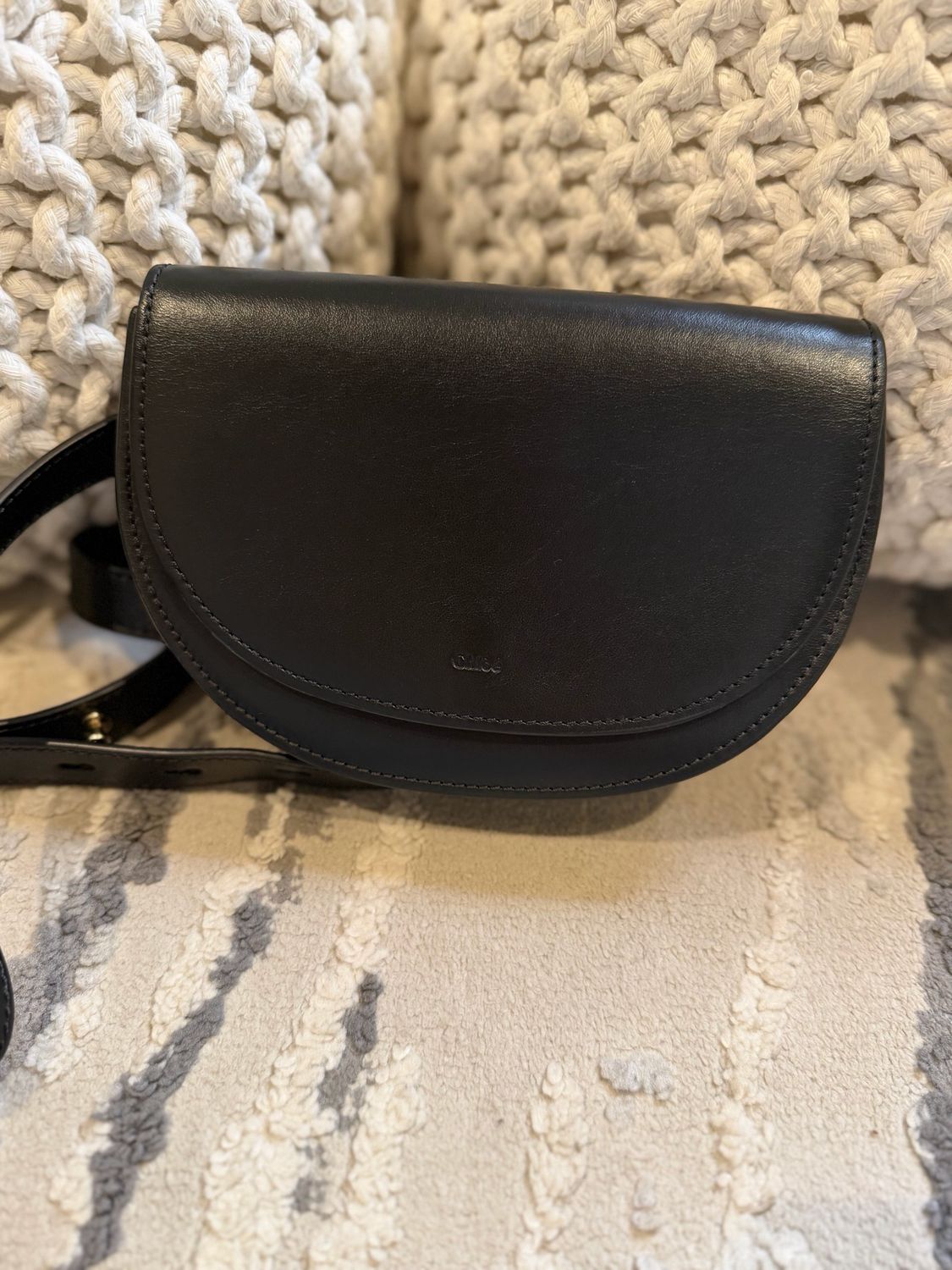 Chloe Black Leather Beltbag Bumbag
