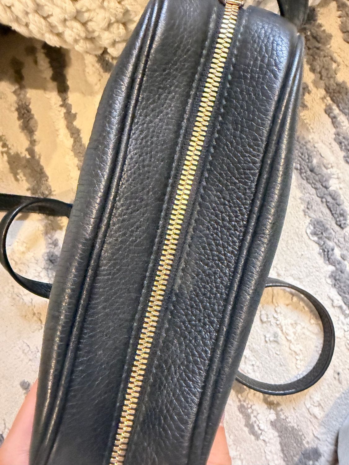 Gucci Soho Disco Camera Bag Pebbled Leather Black