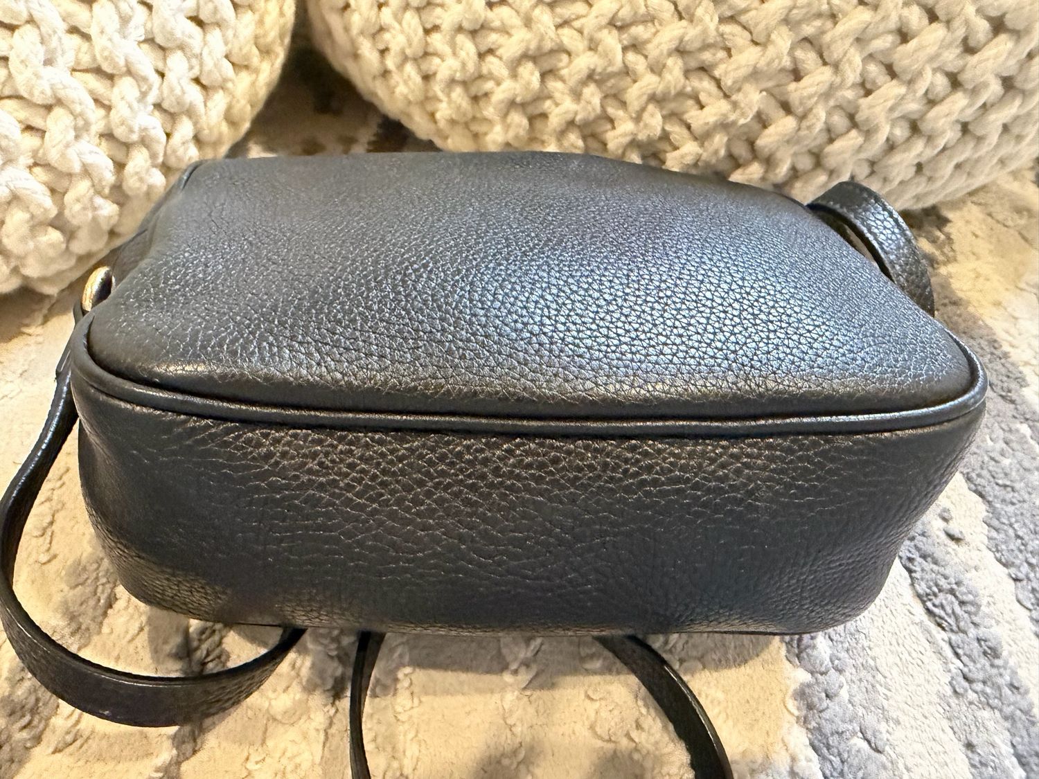 Gucci Soho Disco Camera Bag Pebbled Leather Black