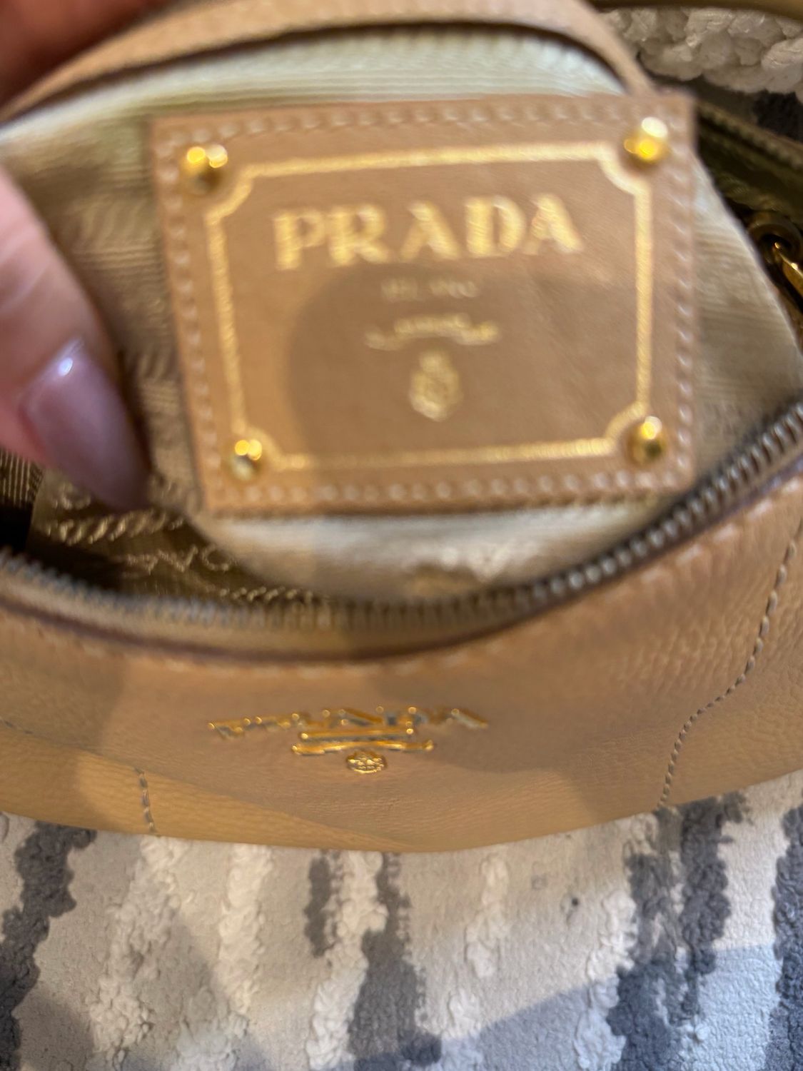 Prada Vitello Daino Hobo Shoulder Bag