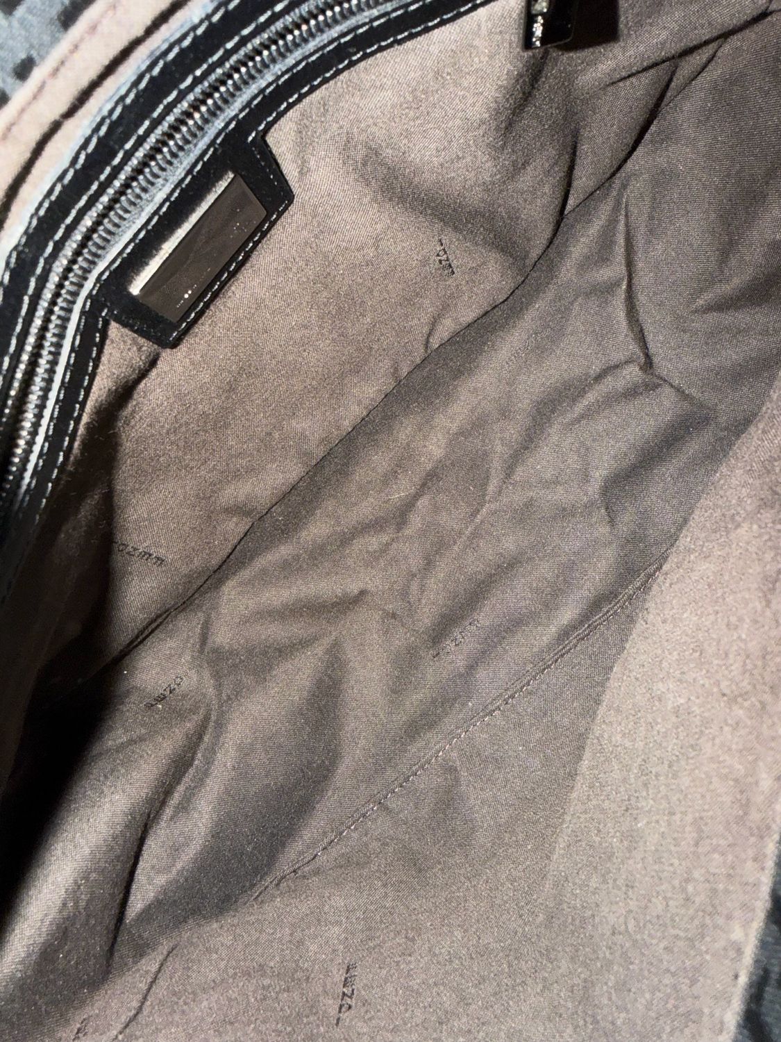 Fendi Zucca Mama Canvas Hobo Shoulder Black