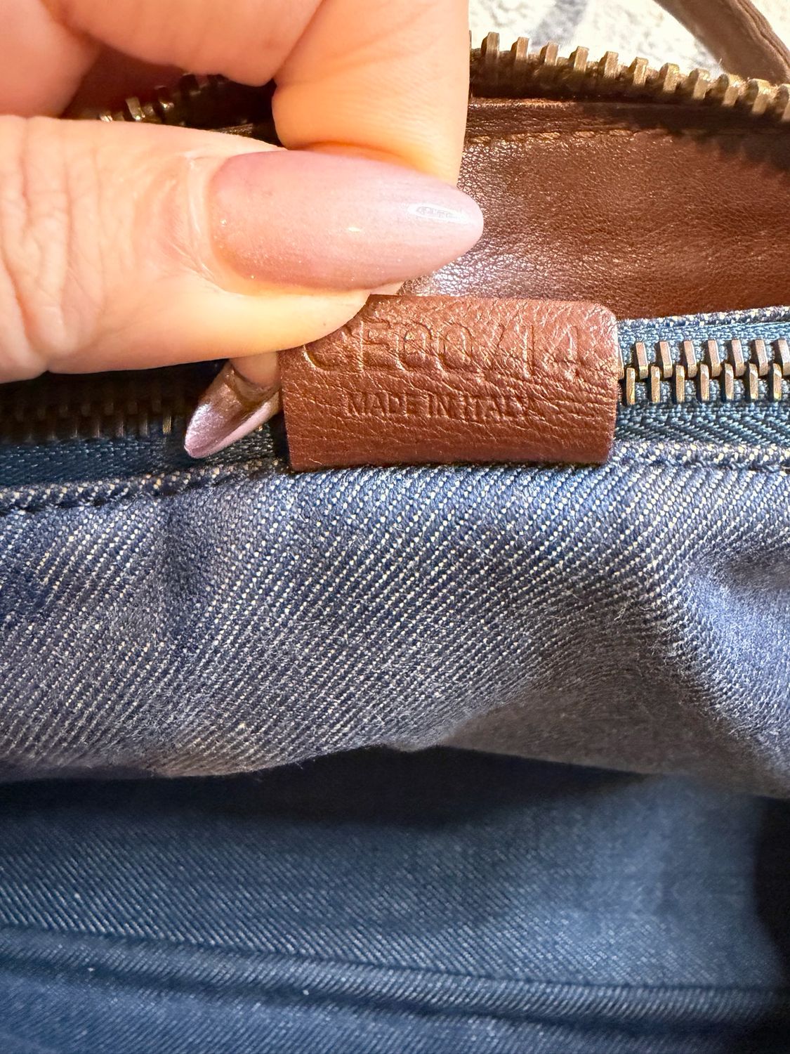 Celine Denim Macadam Bowler Tote Shoulder Bag