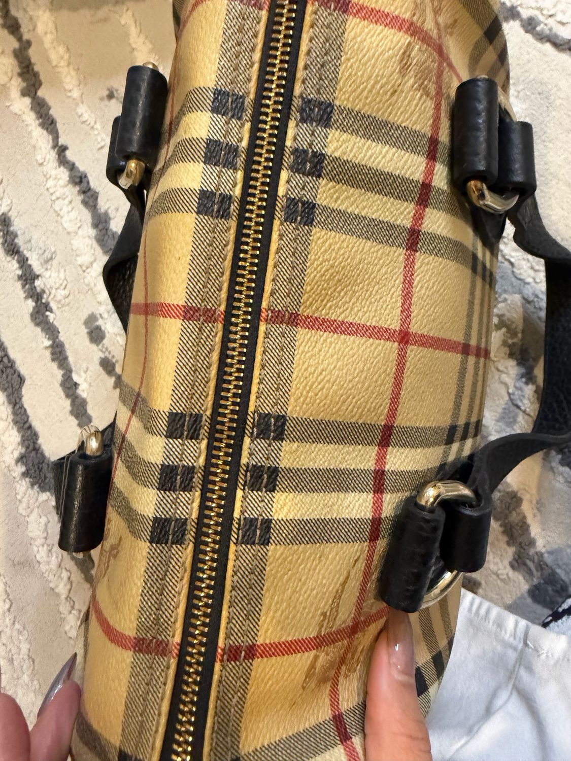 Burberry Haymarket Check Boston Bowler Tote