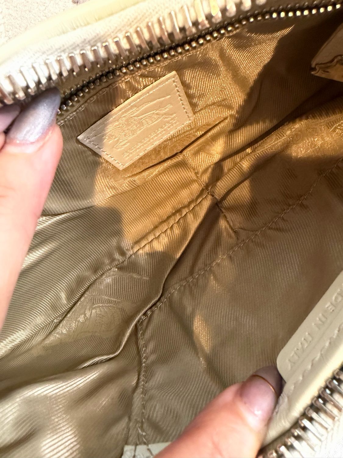 Burberry Hobo Pochette Studded Shoulder Leather