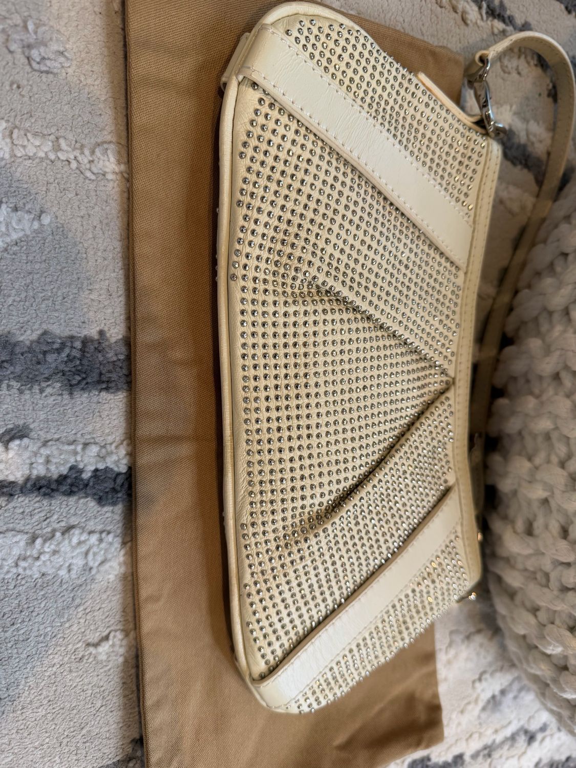 Burberry Hobo Pochette Studded Shoulder Leather