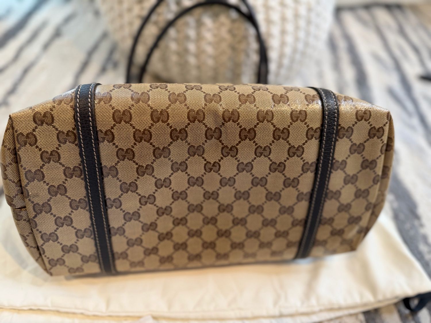 Gucci Monogram Supreme Crystal Tote