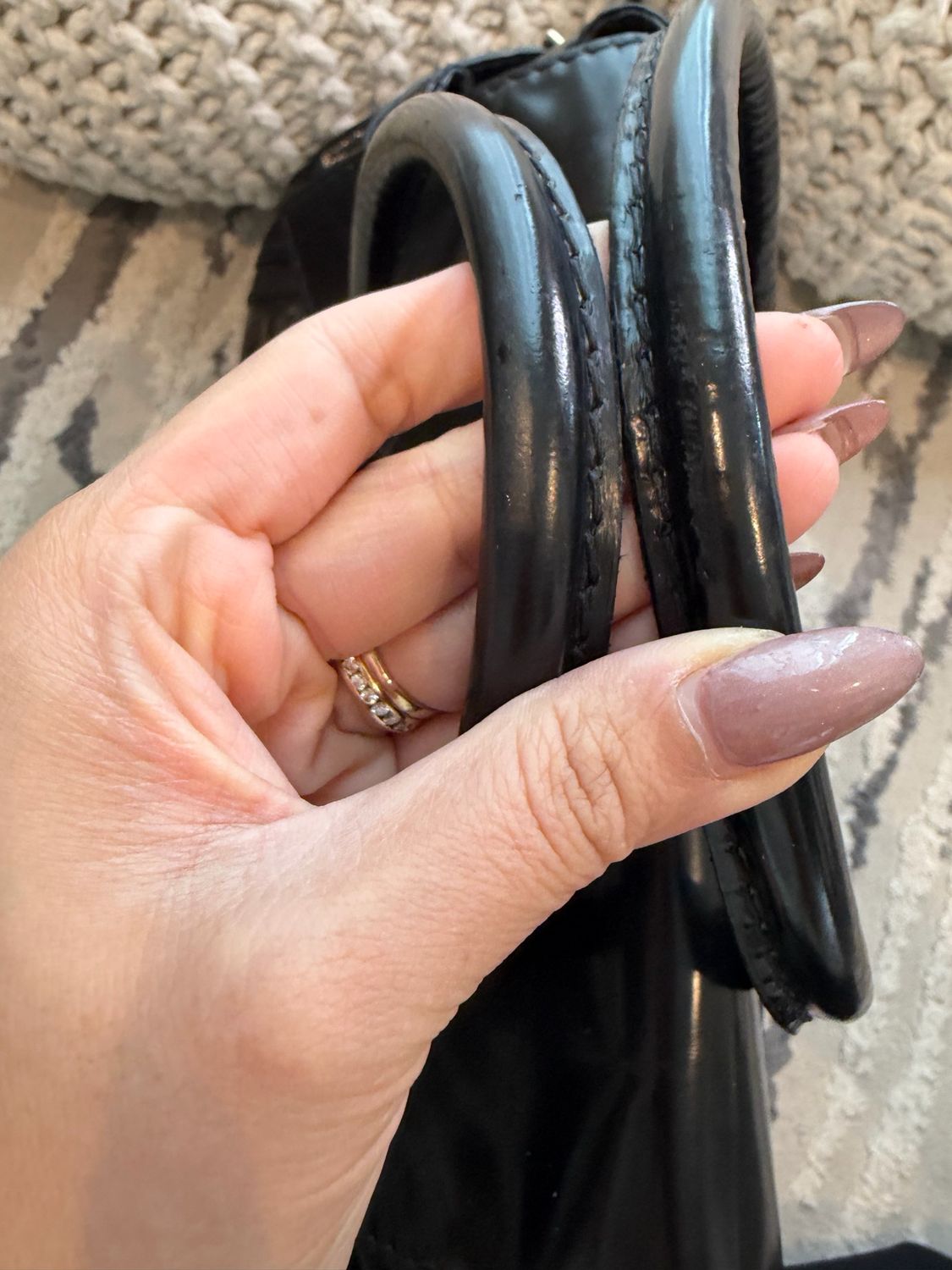 Gucci Britt Dialux Queen Bow Tote Shoulder Black