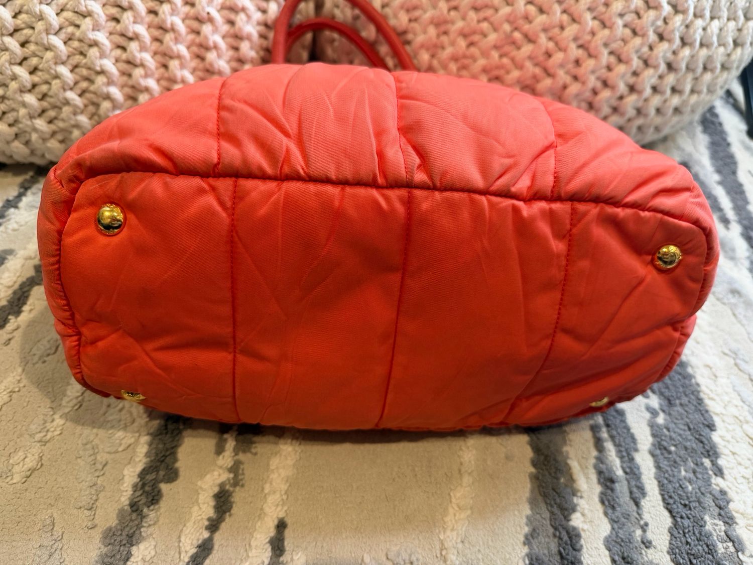 Prada Tessuto Nylon Quilted Messenger Crossbody Sling