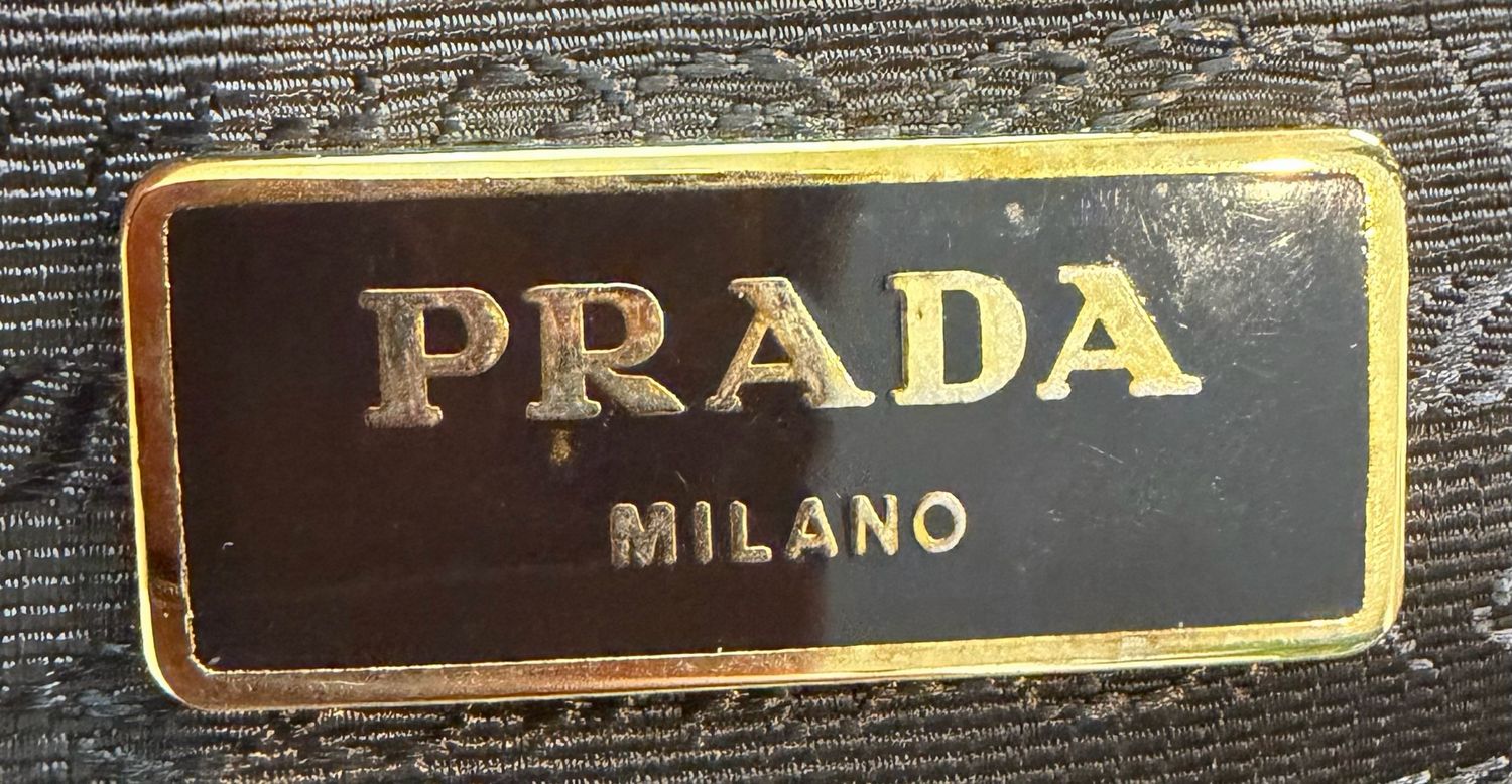 Prada Saffiano Gardeners Tote Crossbody Messenger Gray