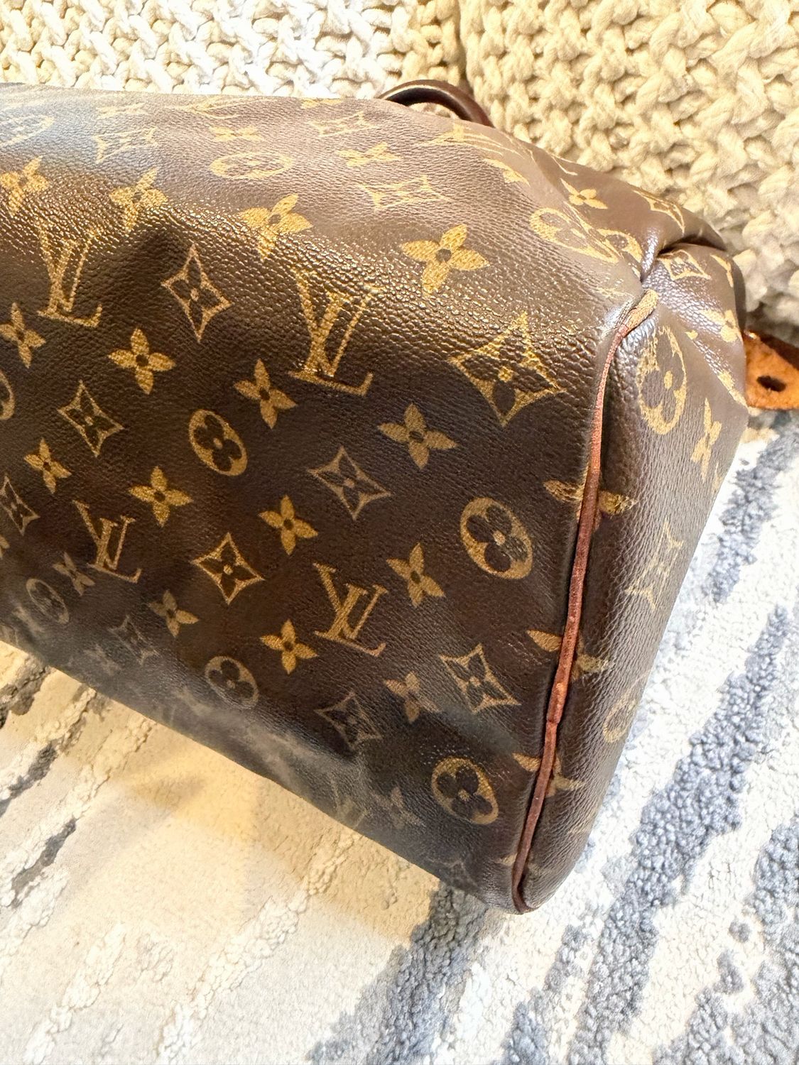 Louis Vuitton Speedy 35 Monogram Satchel Boston