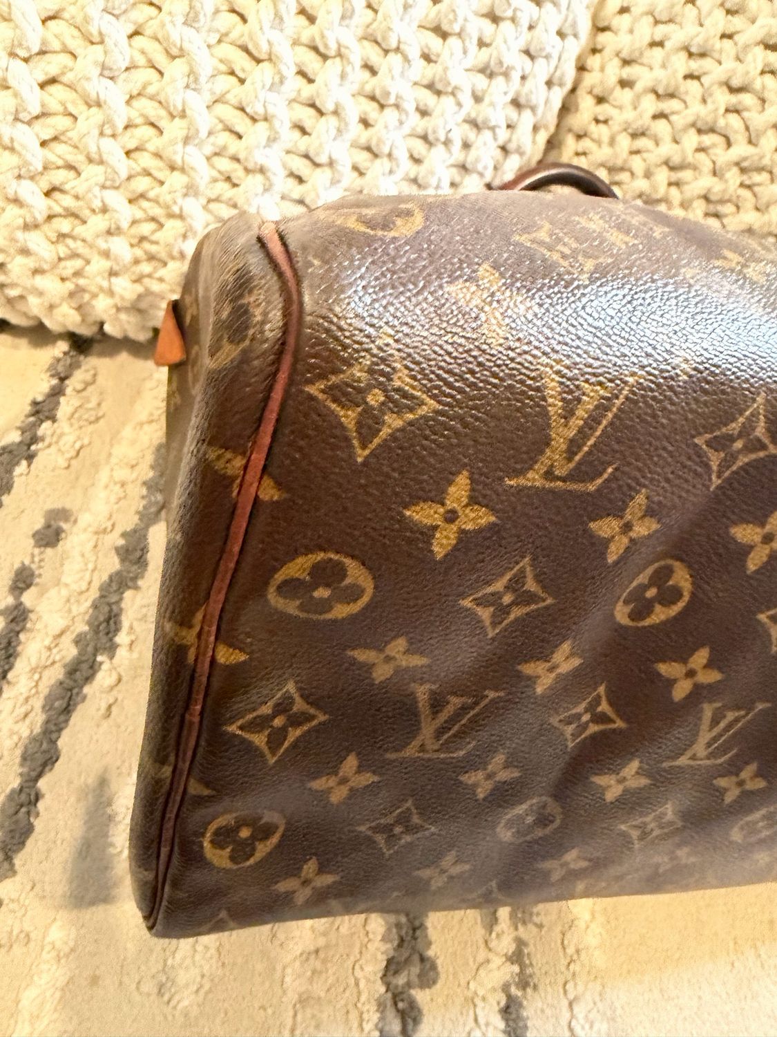 Louis Vuitton Speedy 35 Monogram Satchel Boston