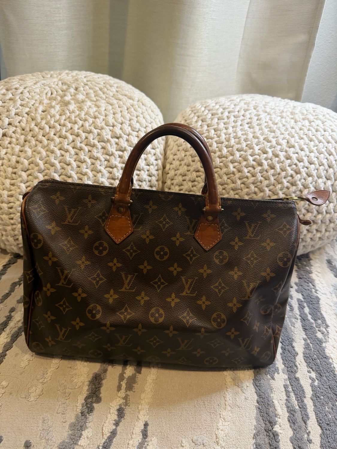 Louis Vuitton Speedy 35 Monogram Satchel Boston