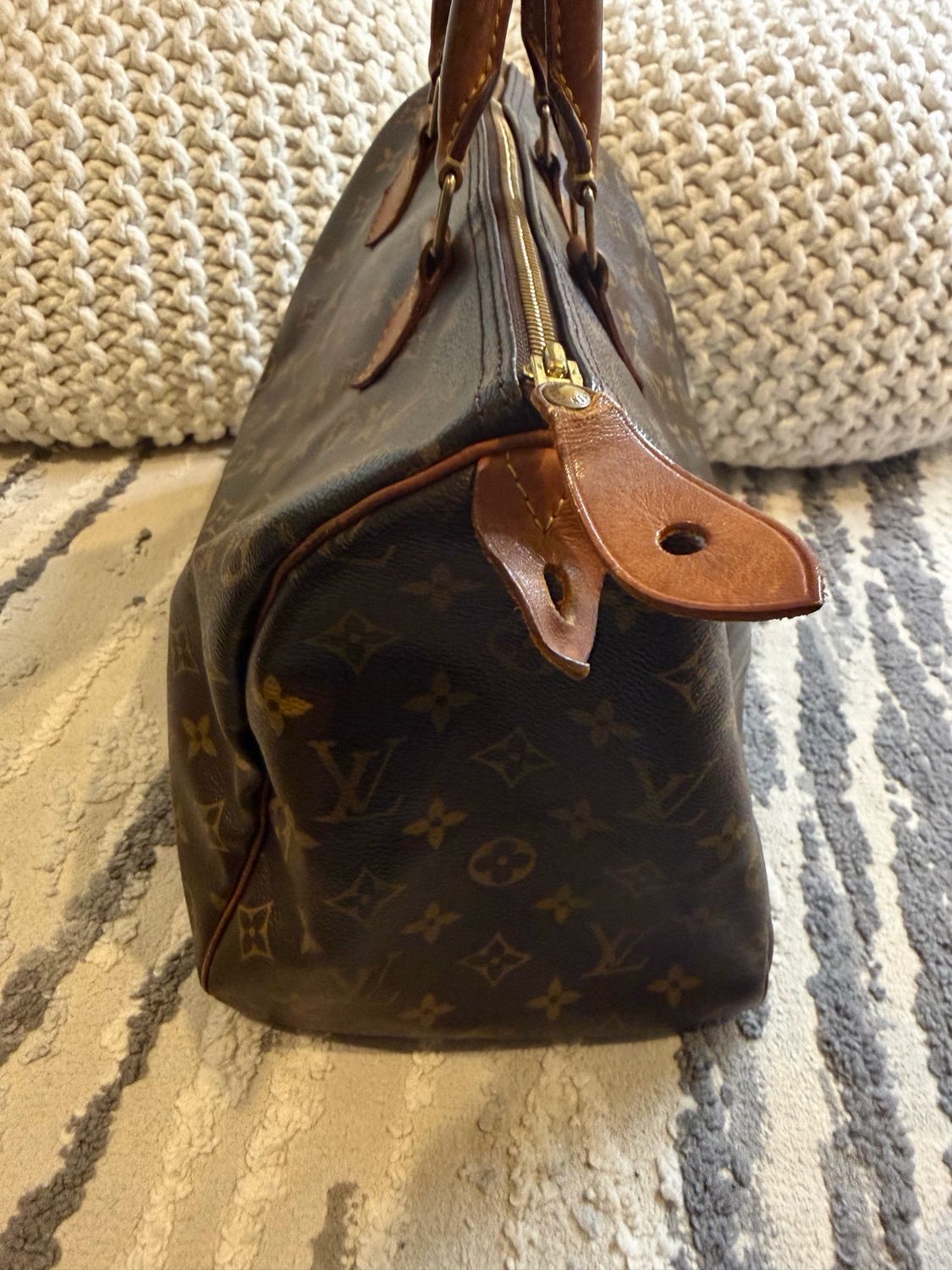 Louis Vuitton Speedy 35 Monogram Satchel Boston
