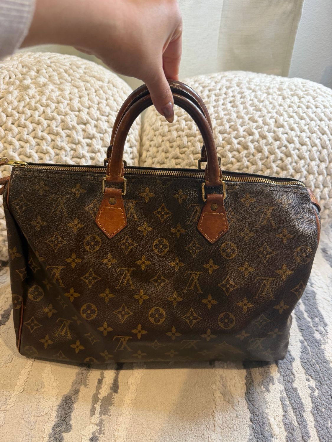 Louis Vuitton Speedy 35 Monogram Satchel Boston