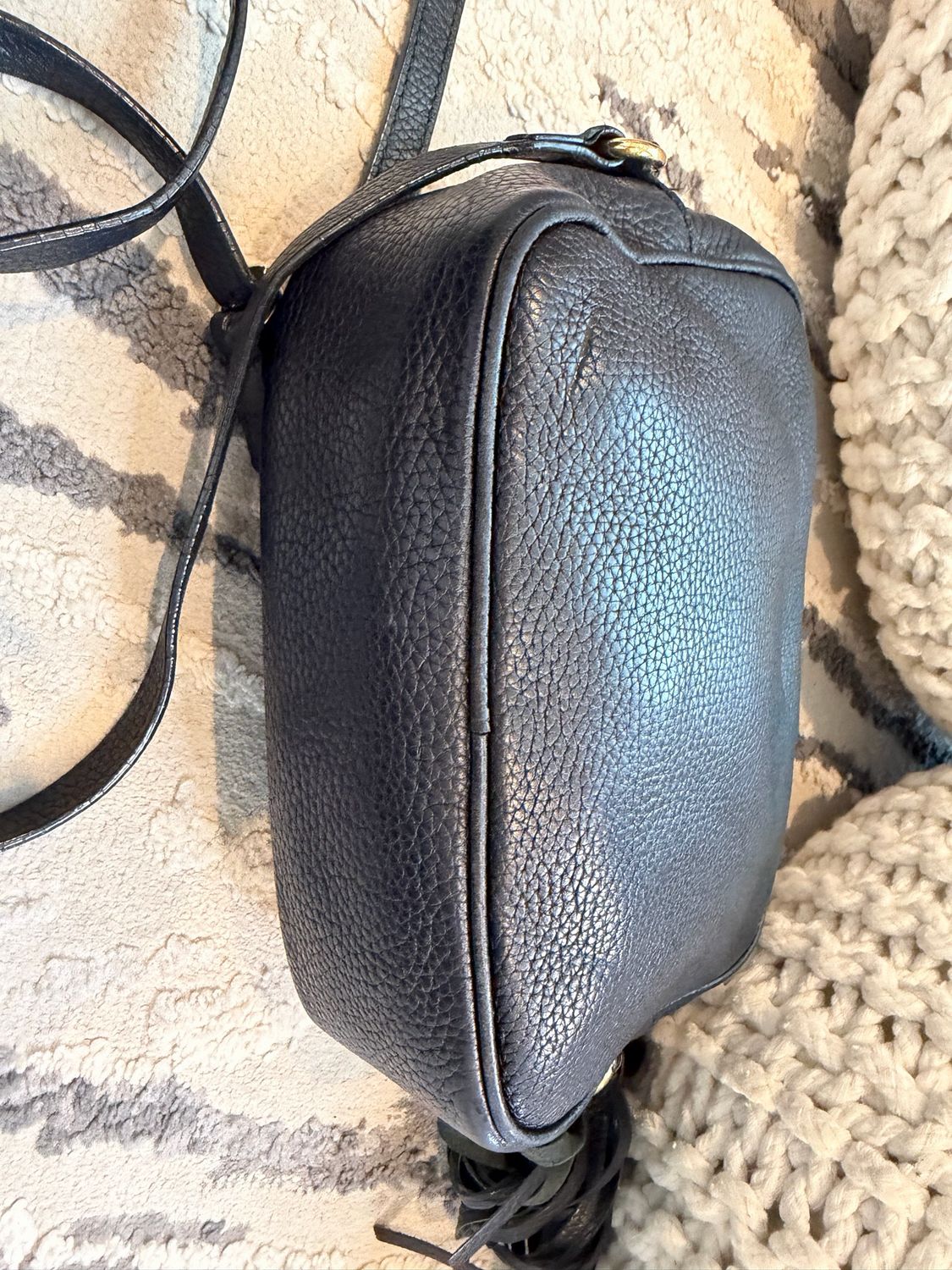 Gucci Pebbled Leather Disco Soho Camera Bag 