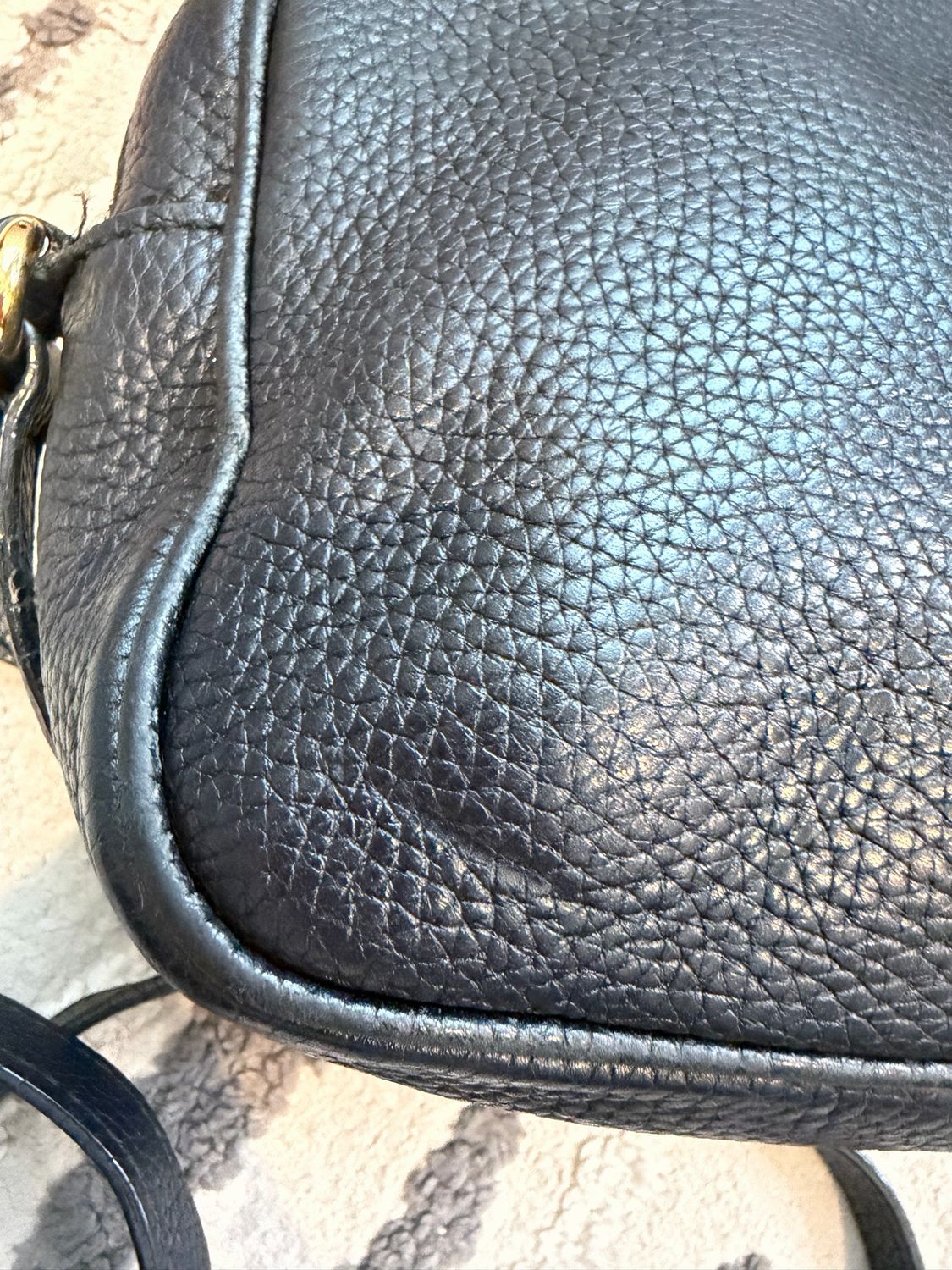Gucci Pebbled Leather Disco Soho Camera Bag 