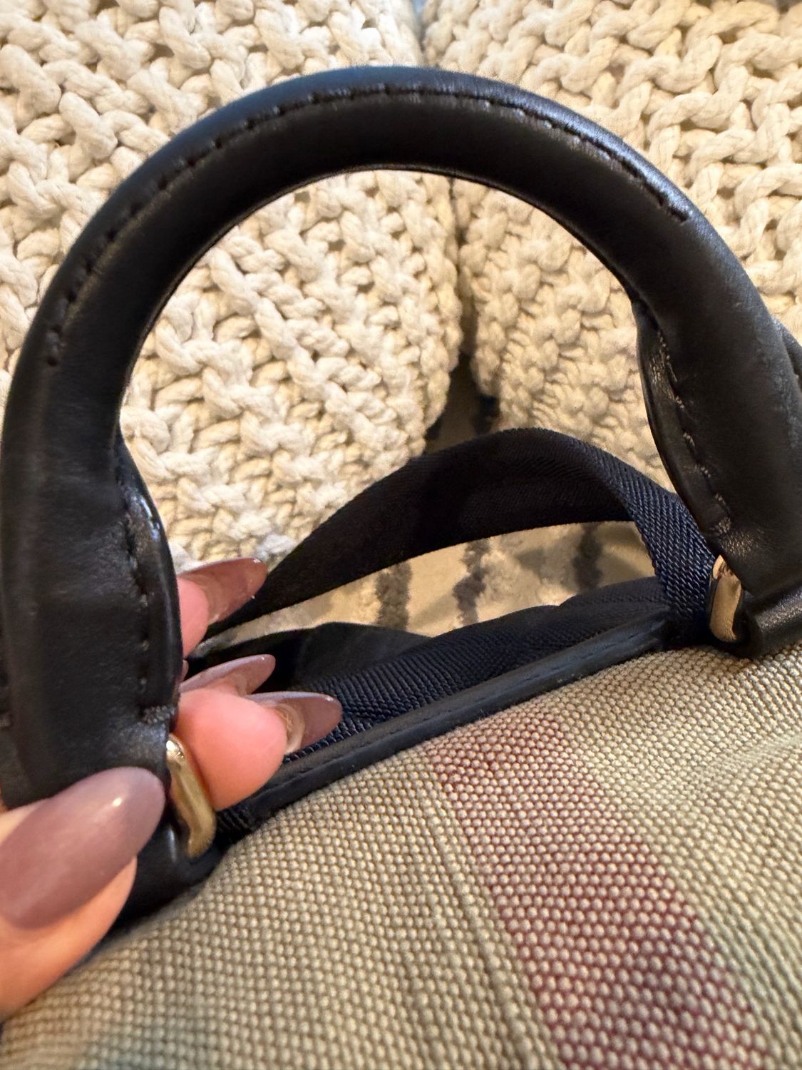 Burberry Mega Check Backpack Rucksack Black