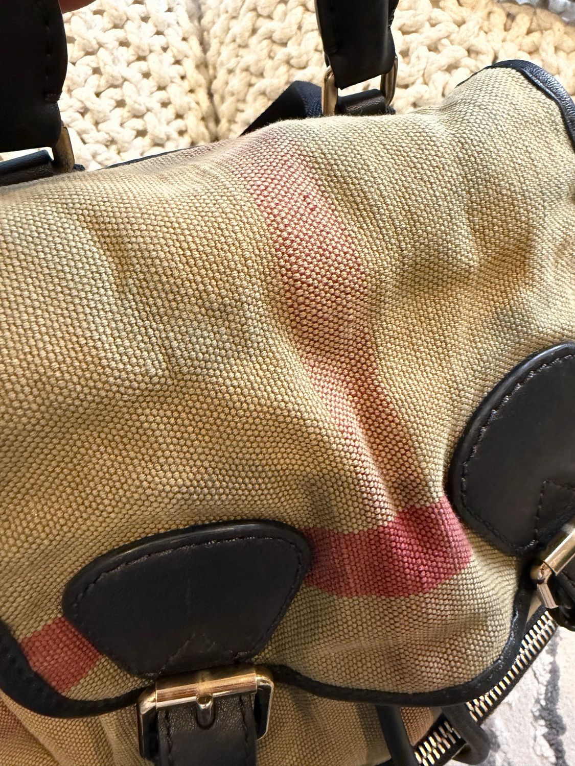 Burberry Mega Check Backpack Rucksack Black