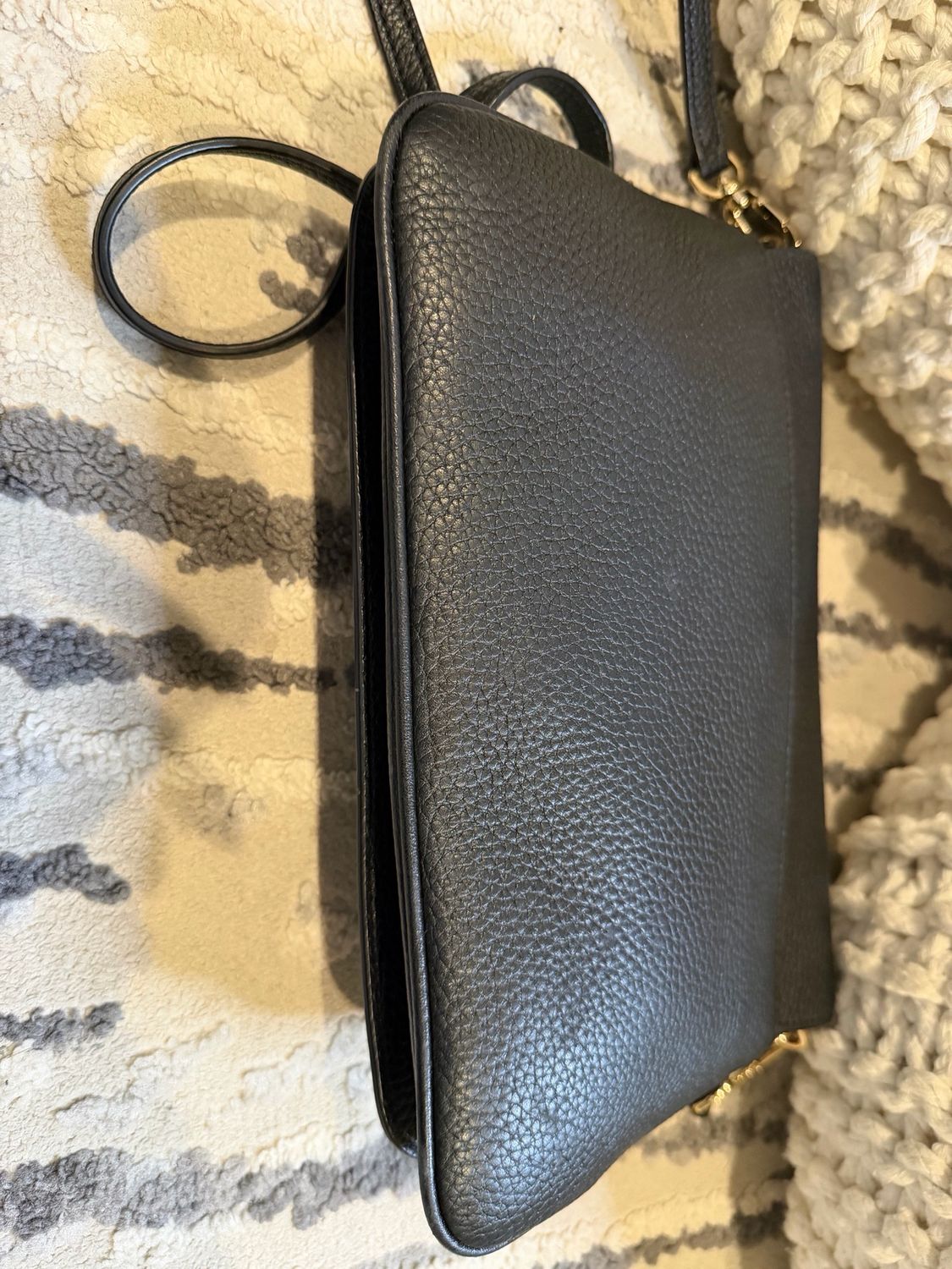 Tory Burch Pebbled Leather Thea Convertible Double Strap