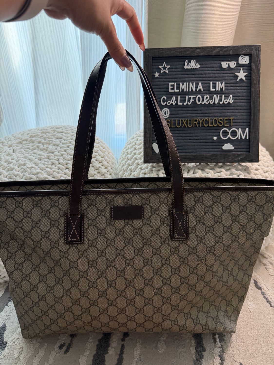 Gucci Monogram Supreme Plus Zipper Tote