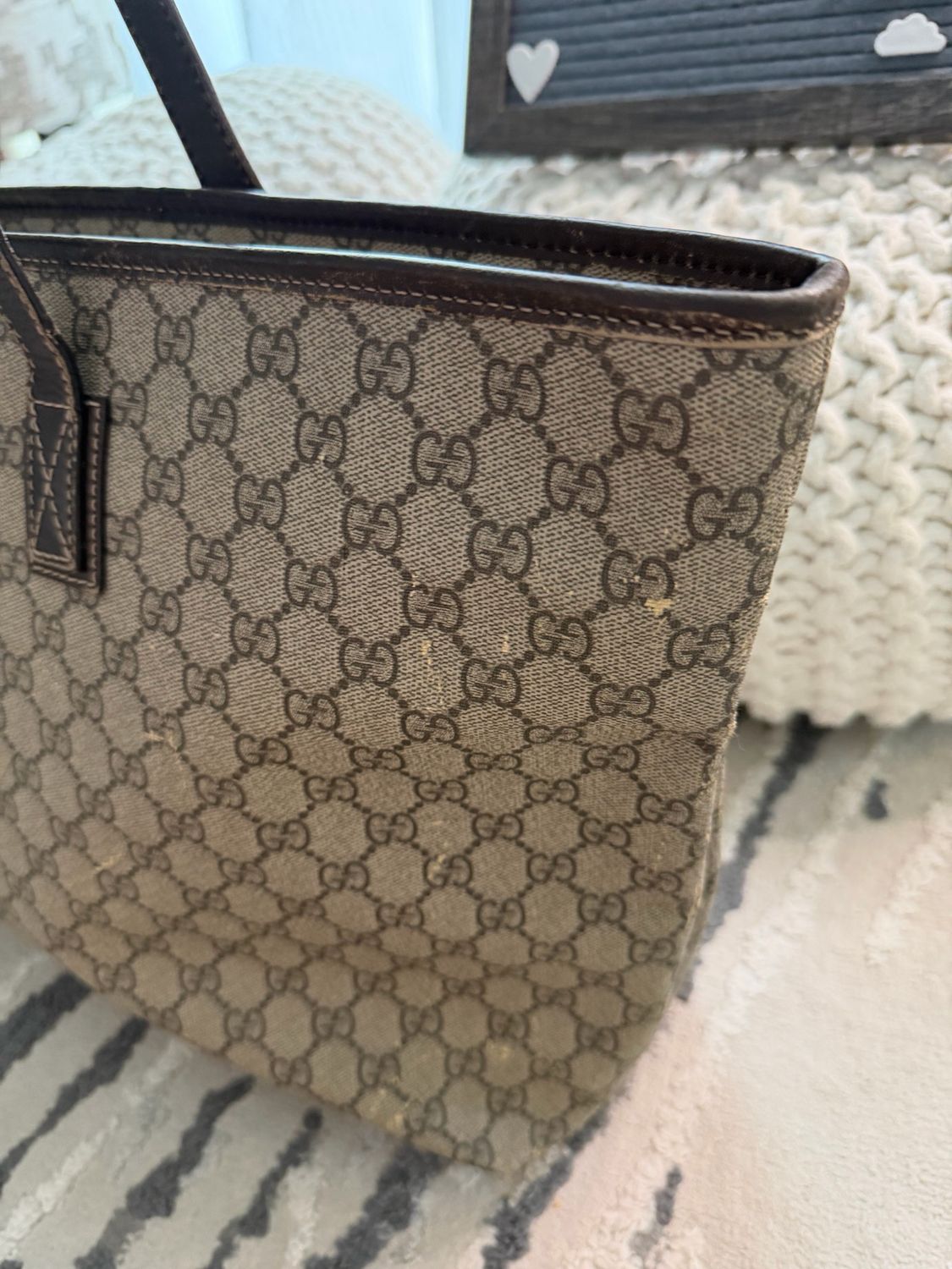 Gucci Monogram Supreme Plus Zipper Tote