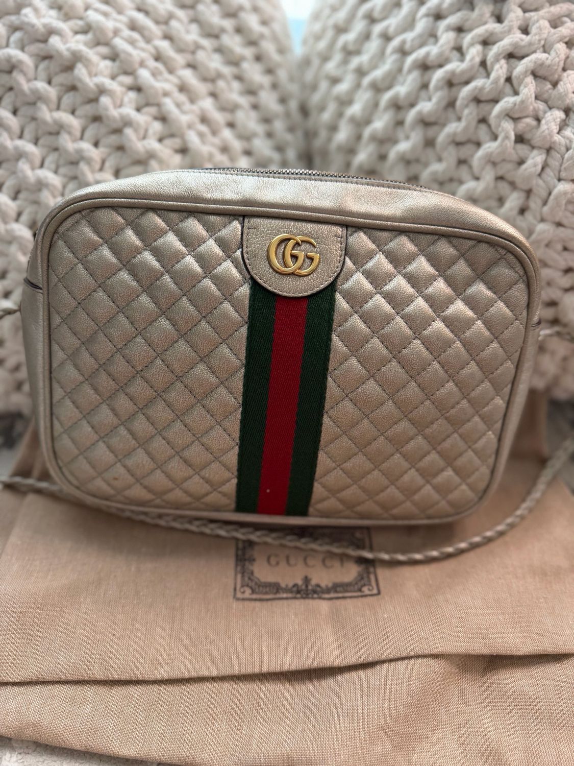 Gucci Trapuntata Quilted Camera Bag Crossbody
