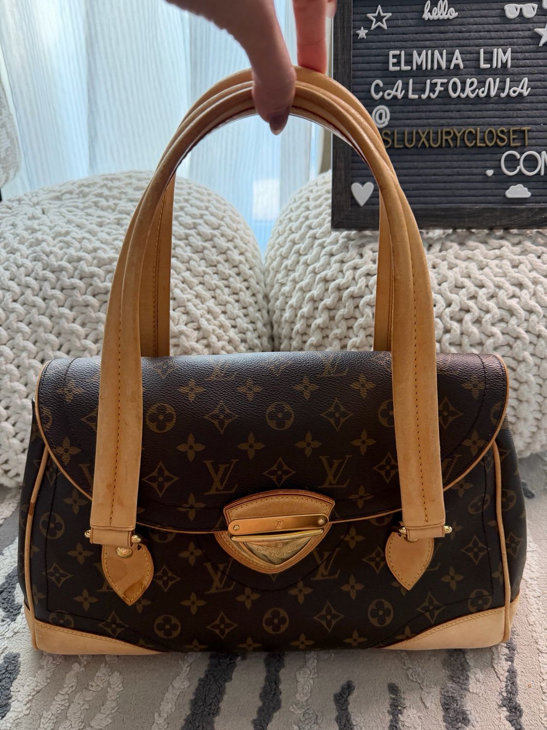 Louis Vuitton Monogram Beverly Gm Tote Shoulder 