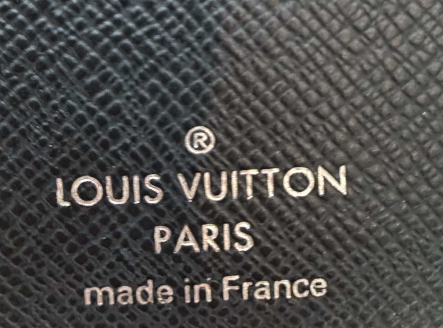 Louis Vuitton Monogram Eclipse Slender Wallet Flap Mens