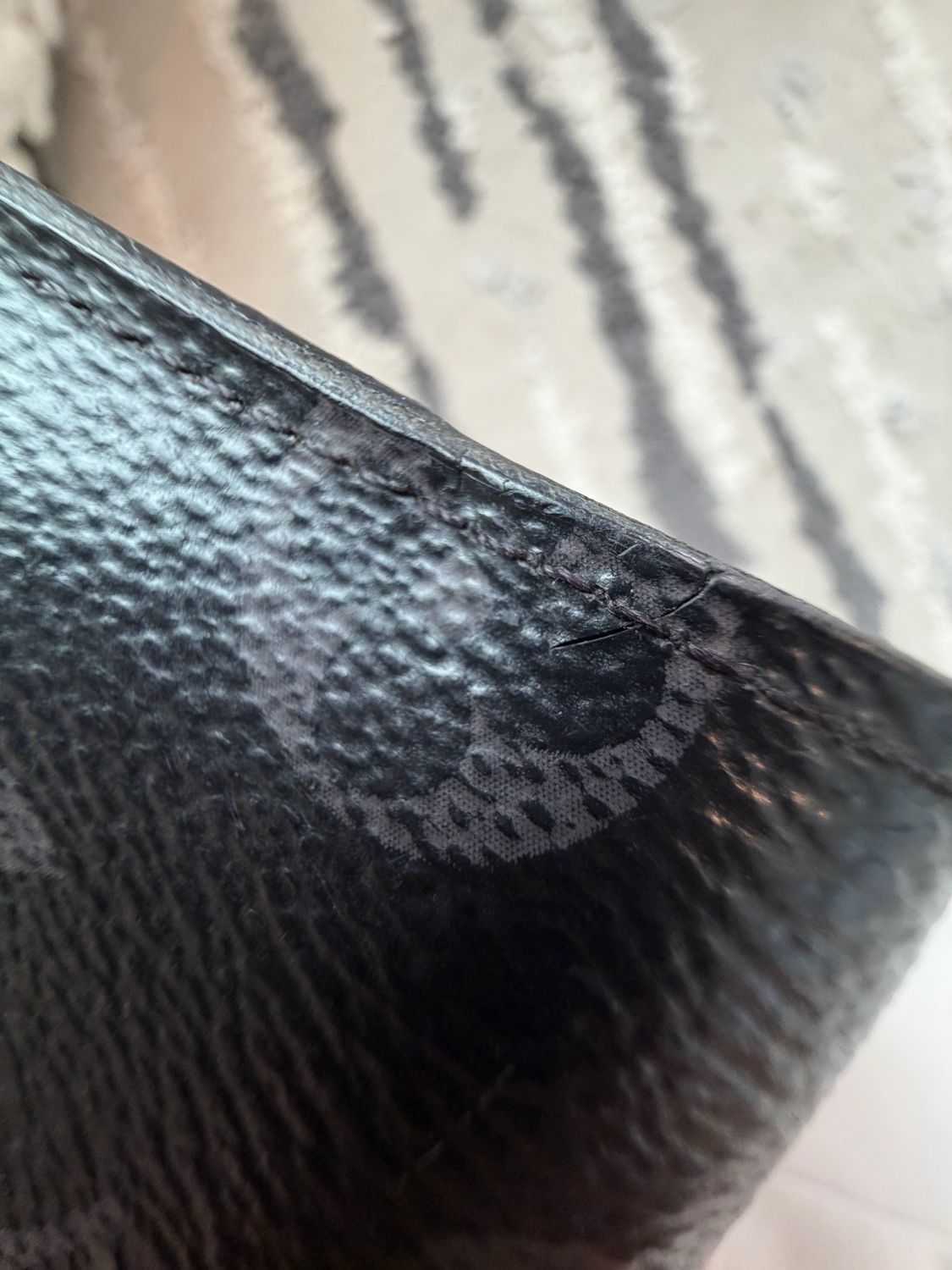 Louis Vuitton Monogram Eclipse Slender Wallet Flap Mens