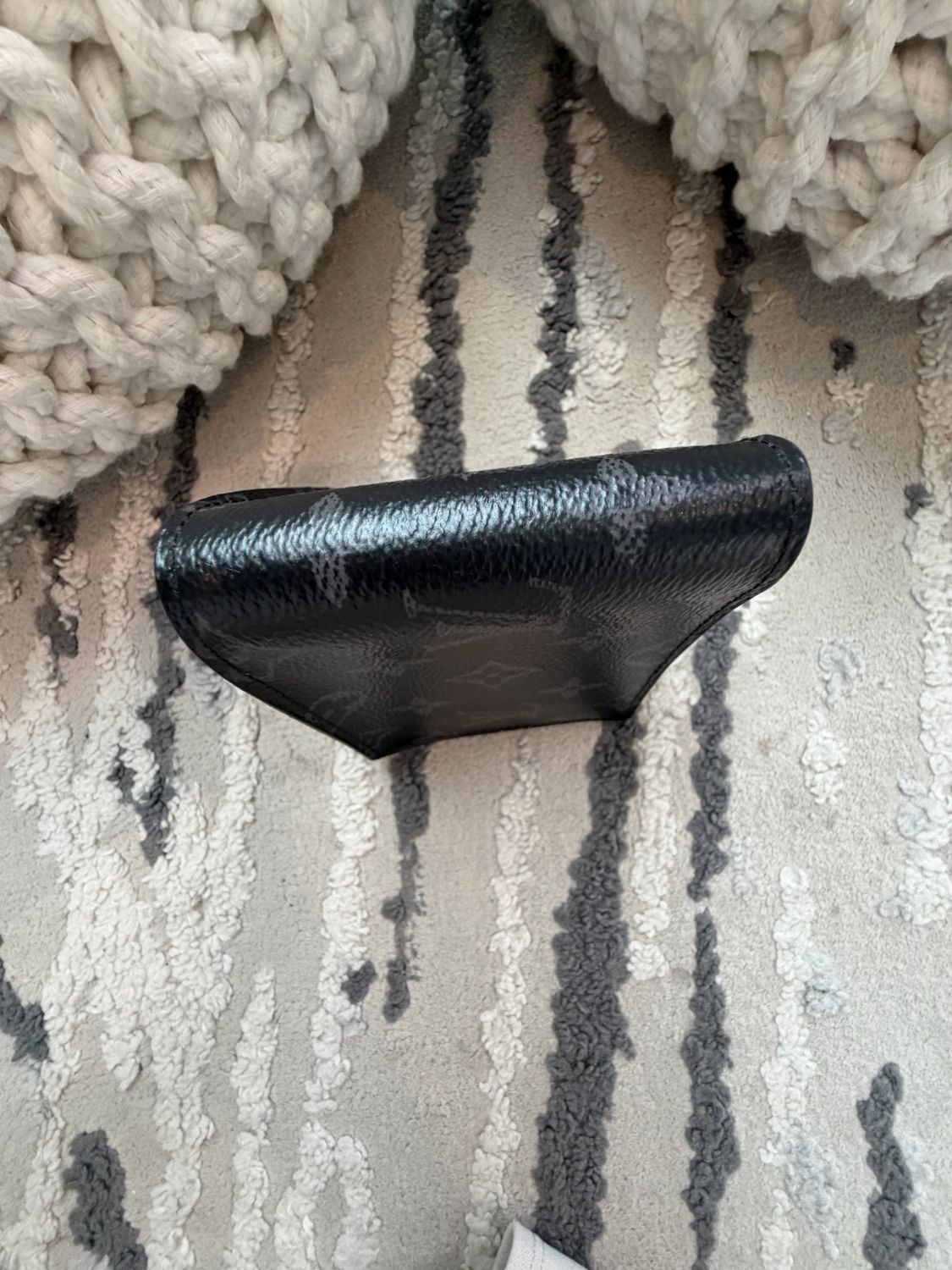 Louis Vuitton Monogram Eclipse Slender Wallet Flap Mens