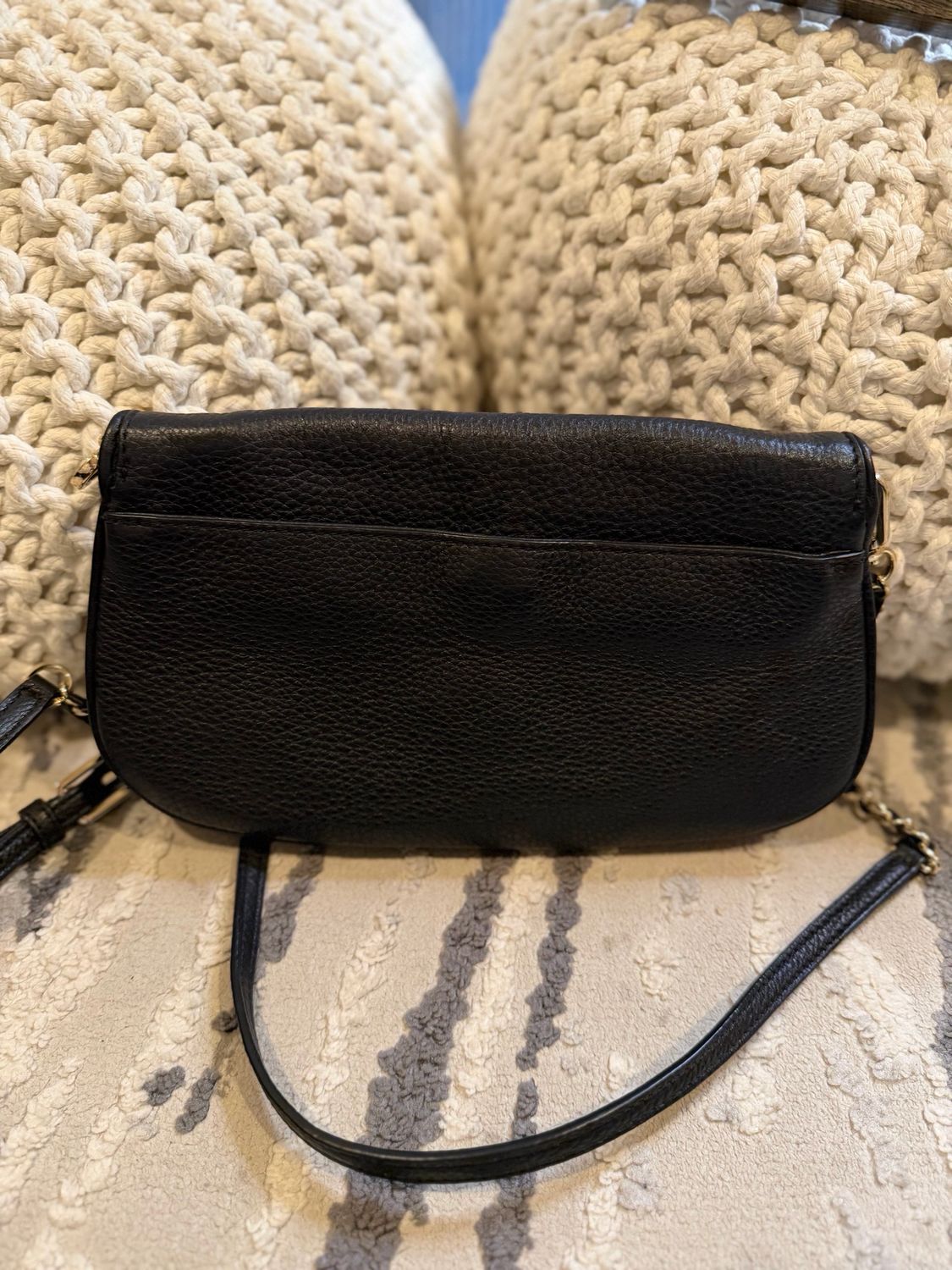 Tory Burch Britten Pebbled Leather Crossbody Clutch