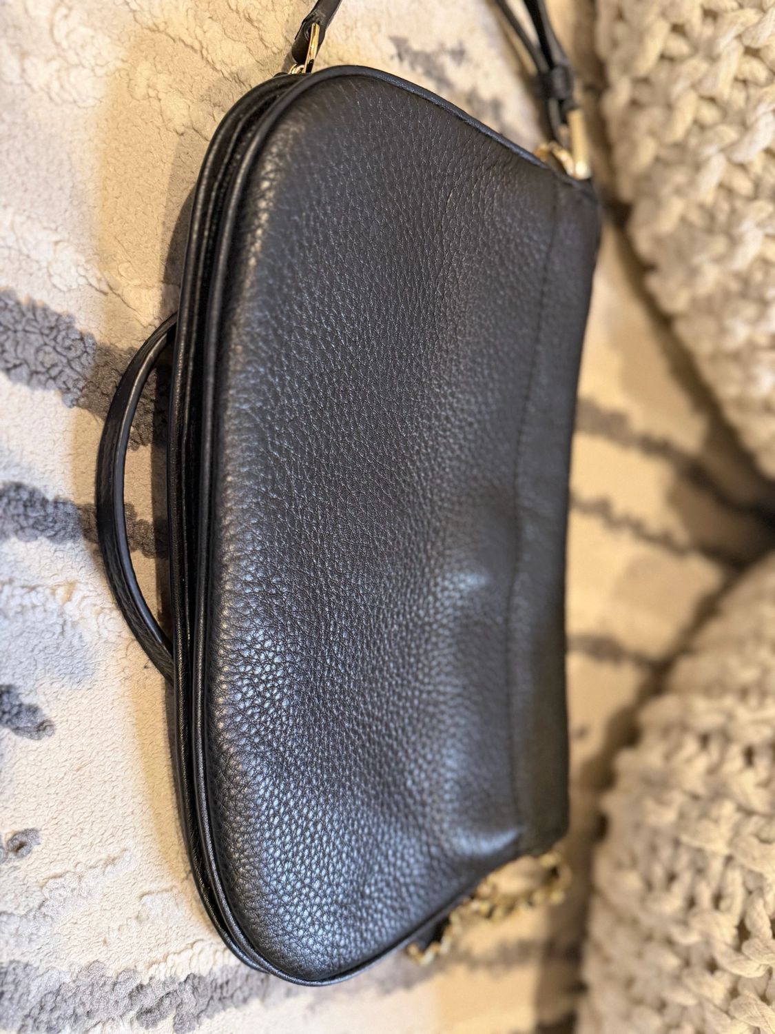 Tory Burch Britten Pebbled Leather Crossbody Clutch