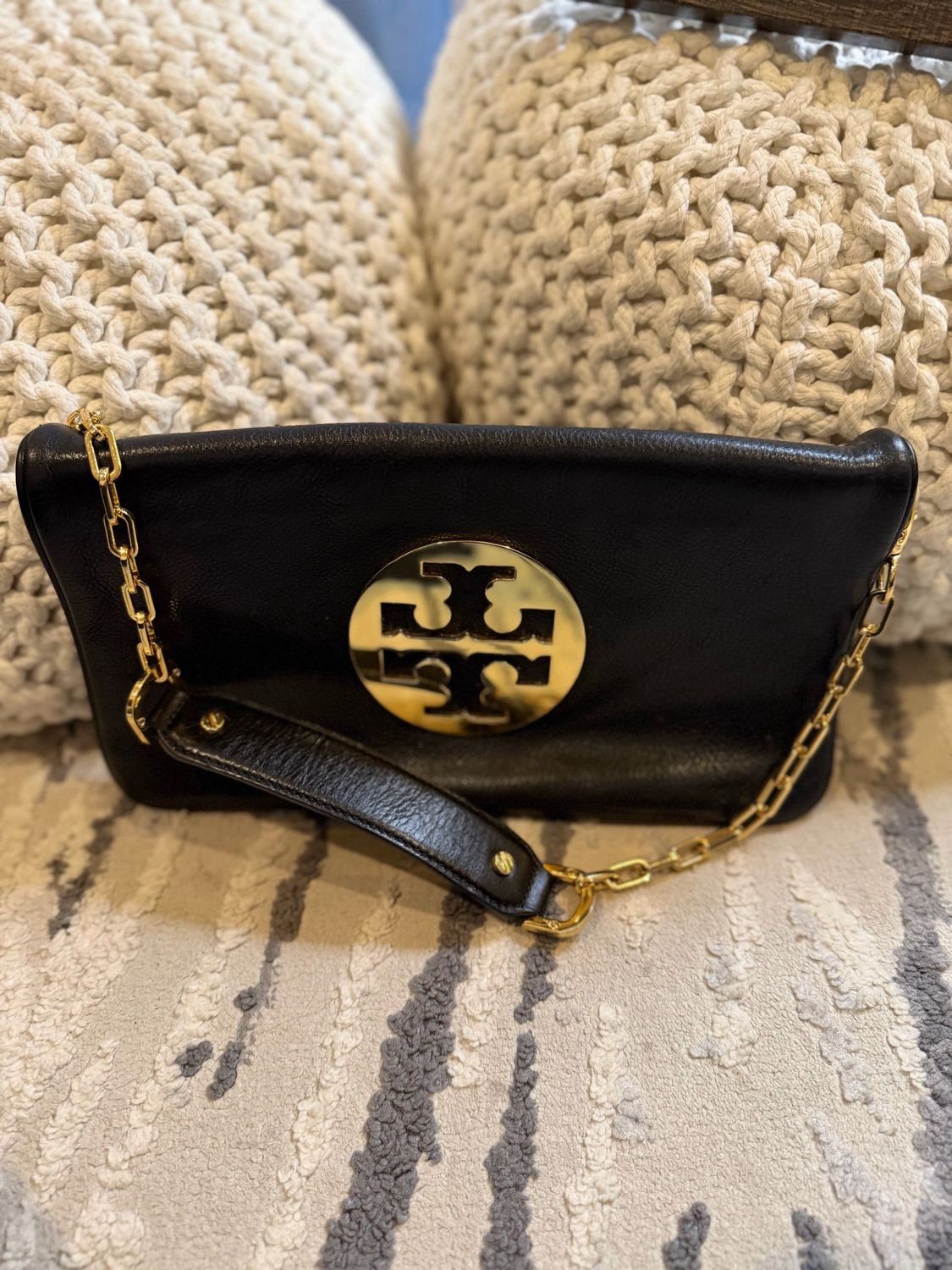 Tory Burch Reva Clutch Shoulder Bag Flap