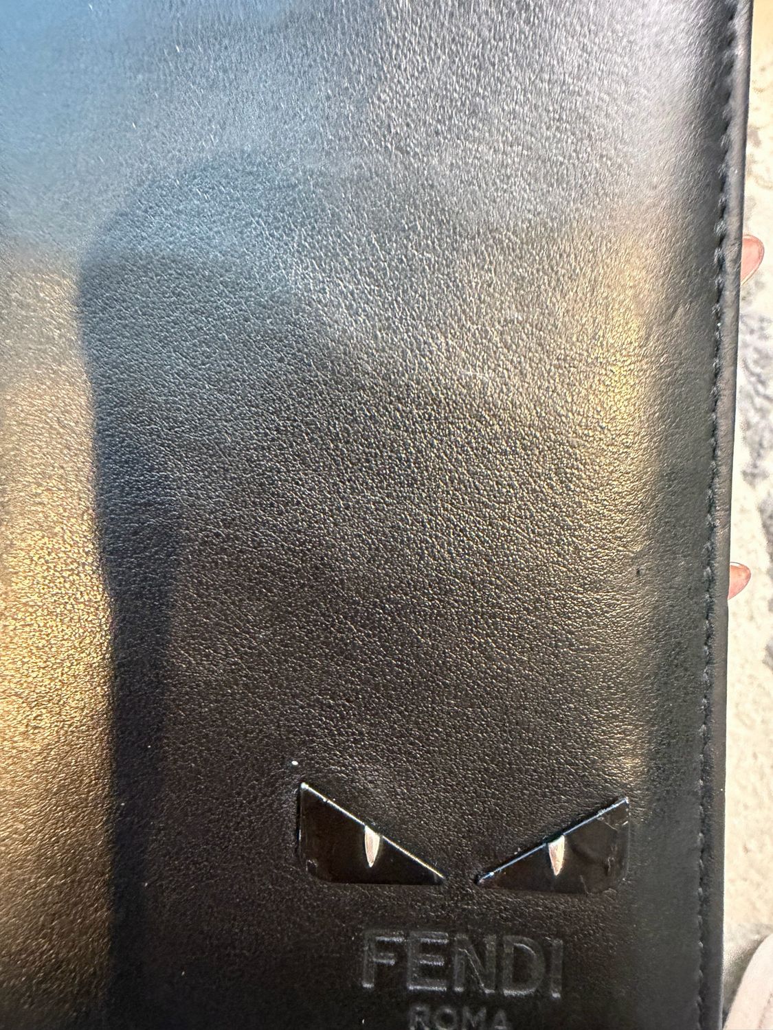 Fendi Monster Black Flap Long Wallet