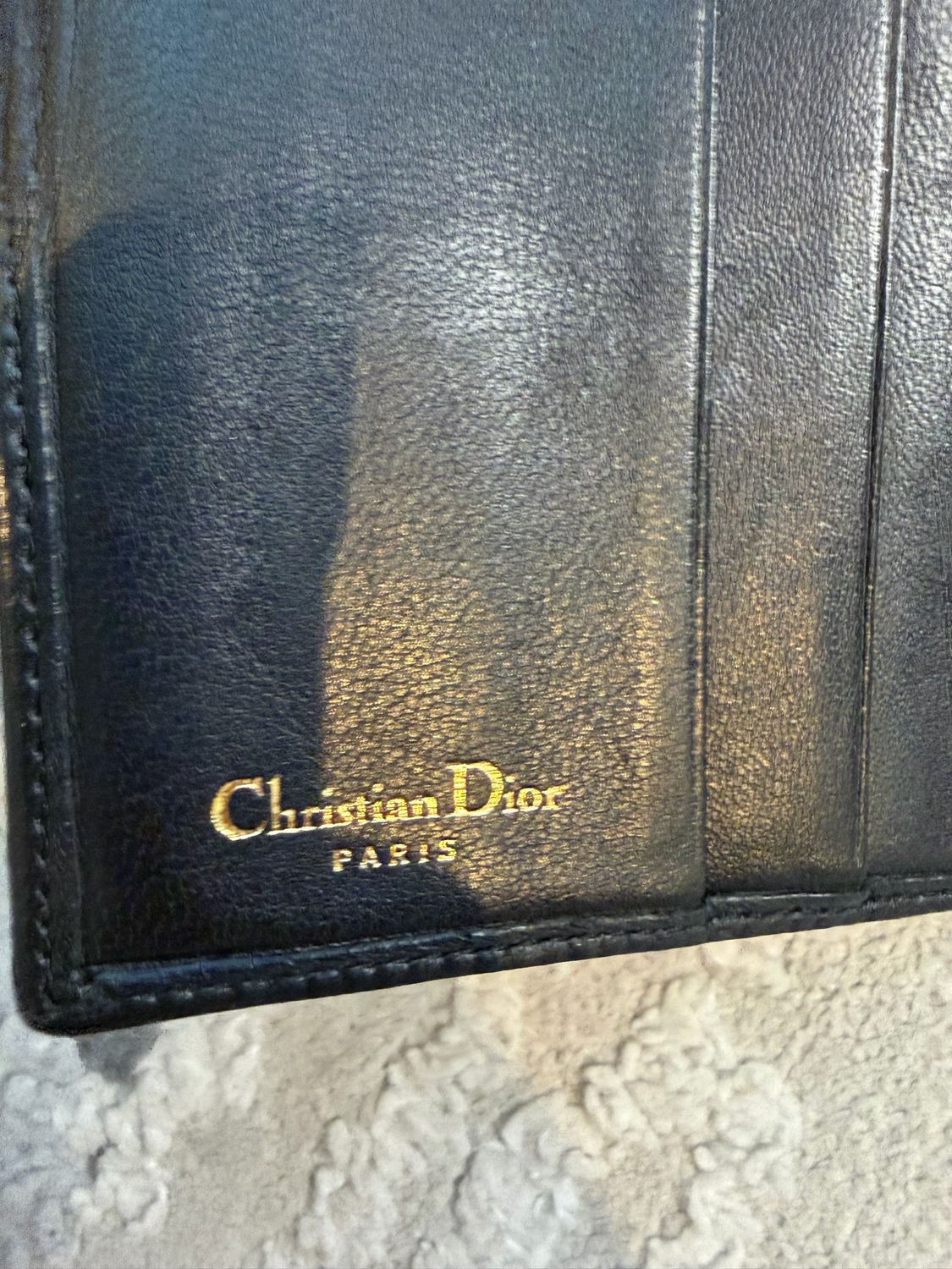 Christian Dior Cannage Trifold Wallet Passport Holder