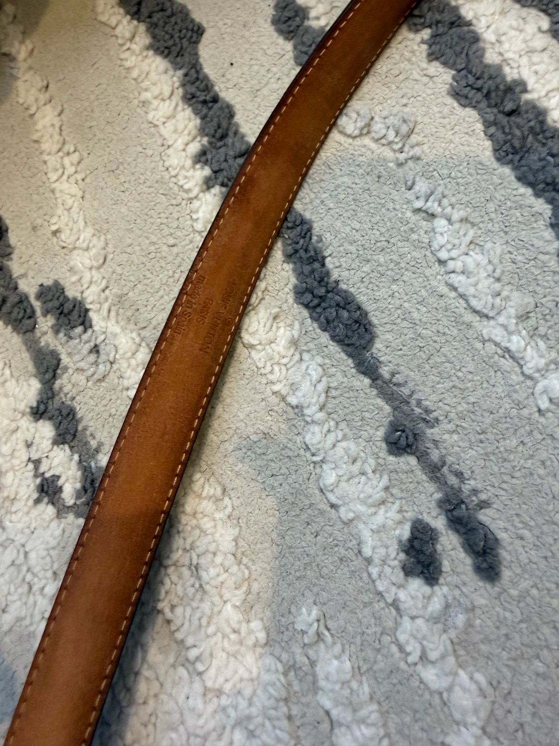 Louis Vuitton Monogram Santur Skinny Belt 90/36