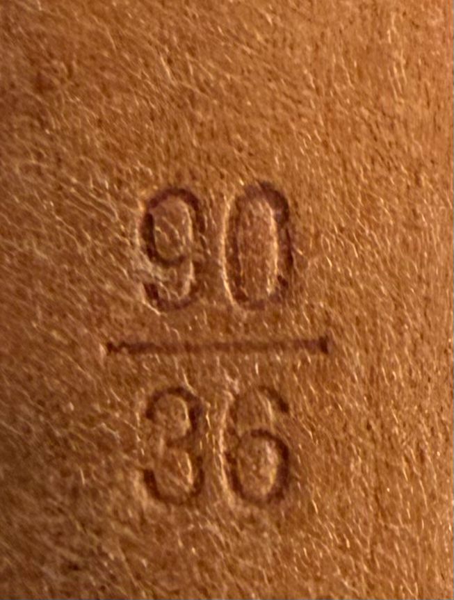 Louis Vuitton Monogram Santur Skinny Belt 90/36